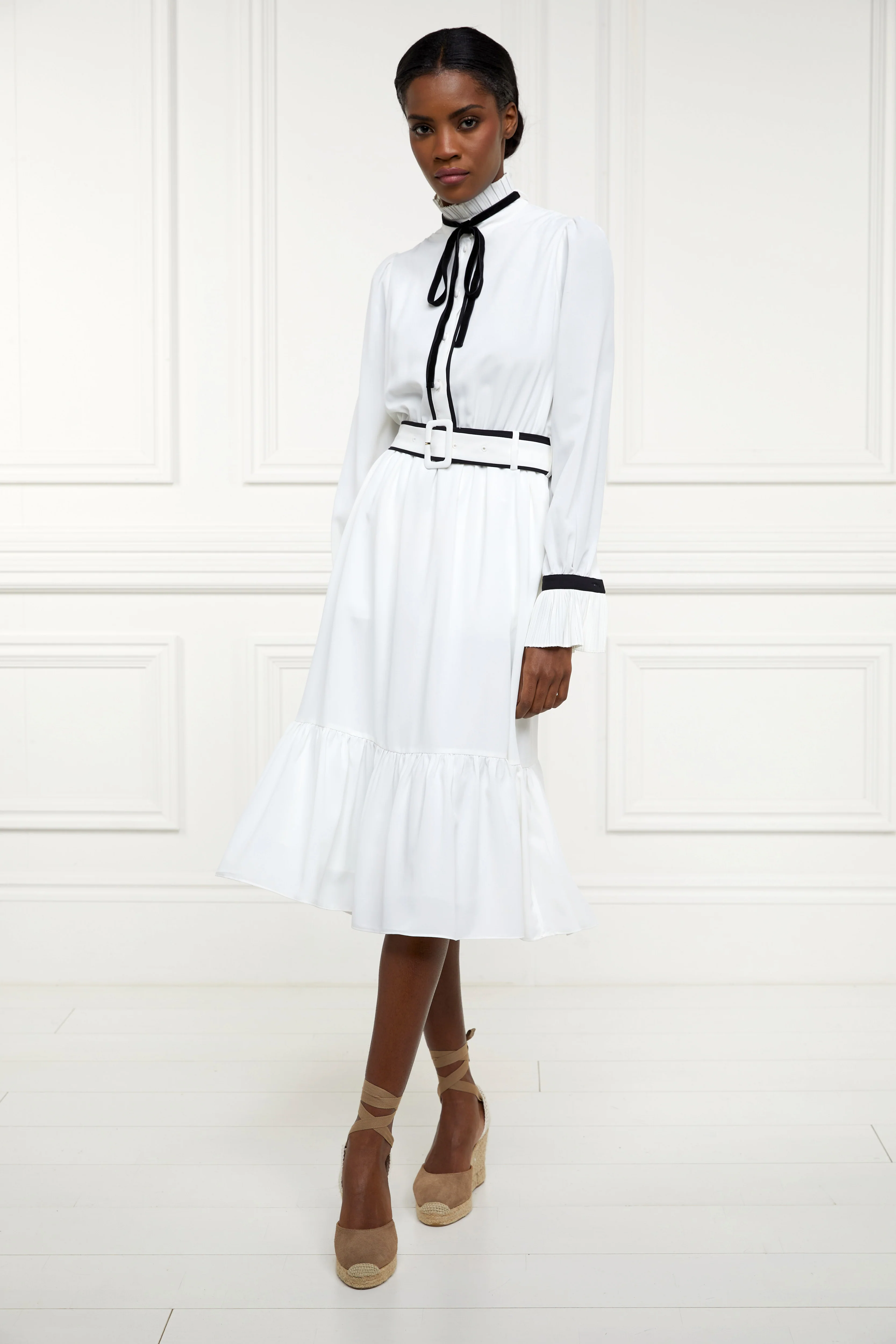 Olivia Tie Dress (White) - Image 2