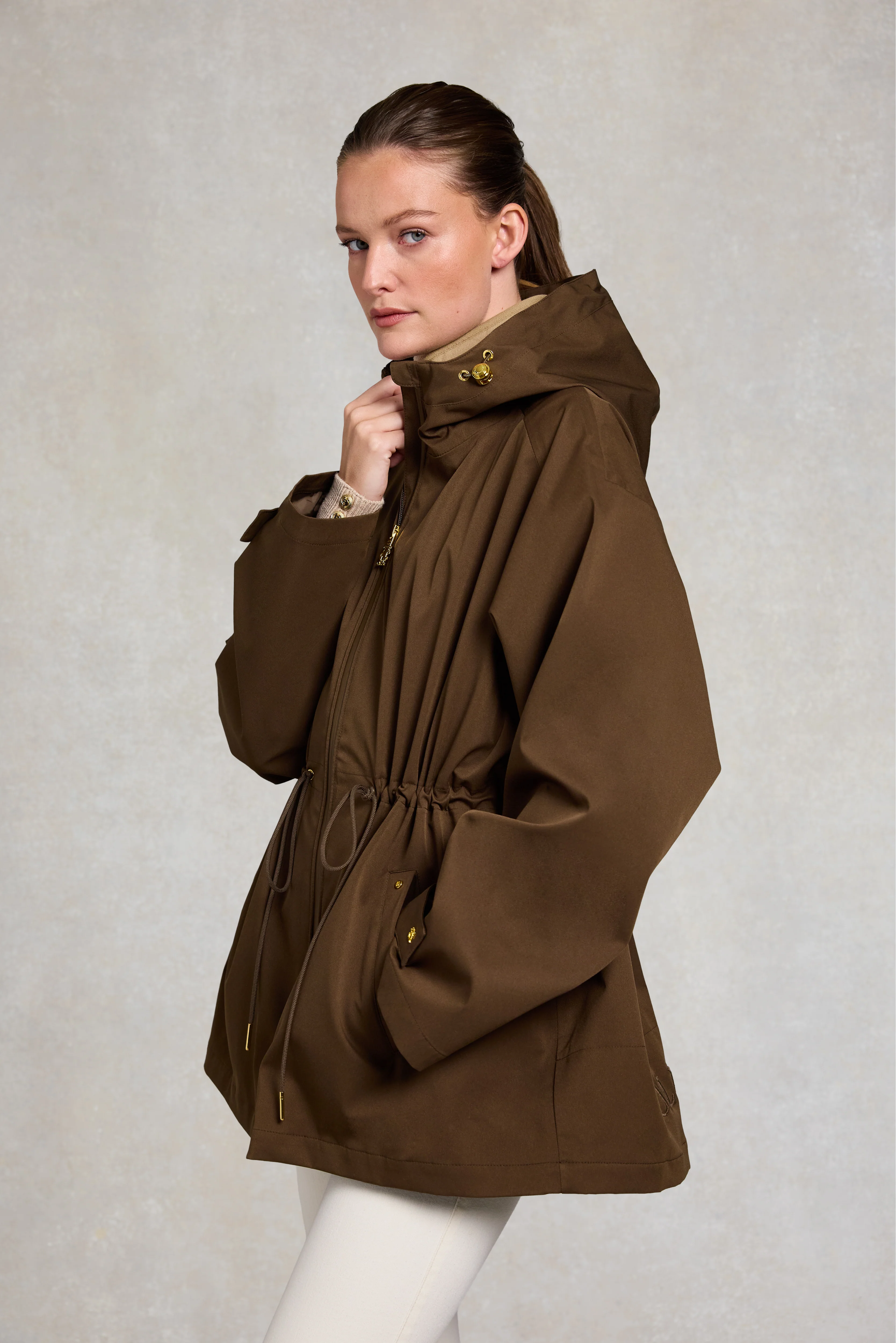 One-Size Lightweight Waterproof Parka (Chestnut) - Image 6