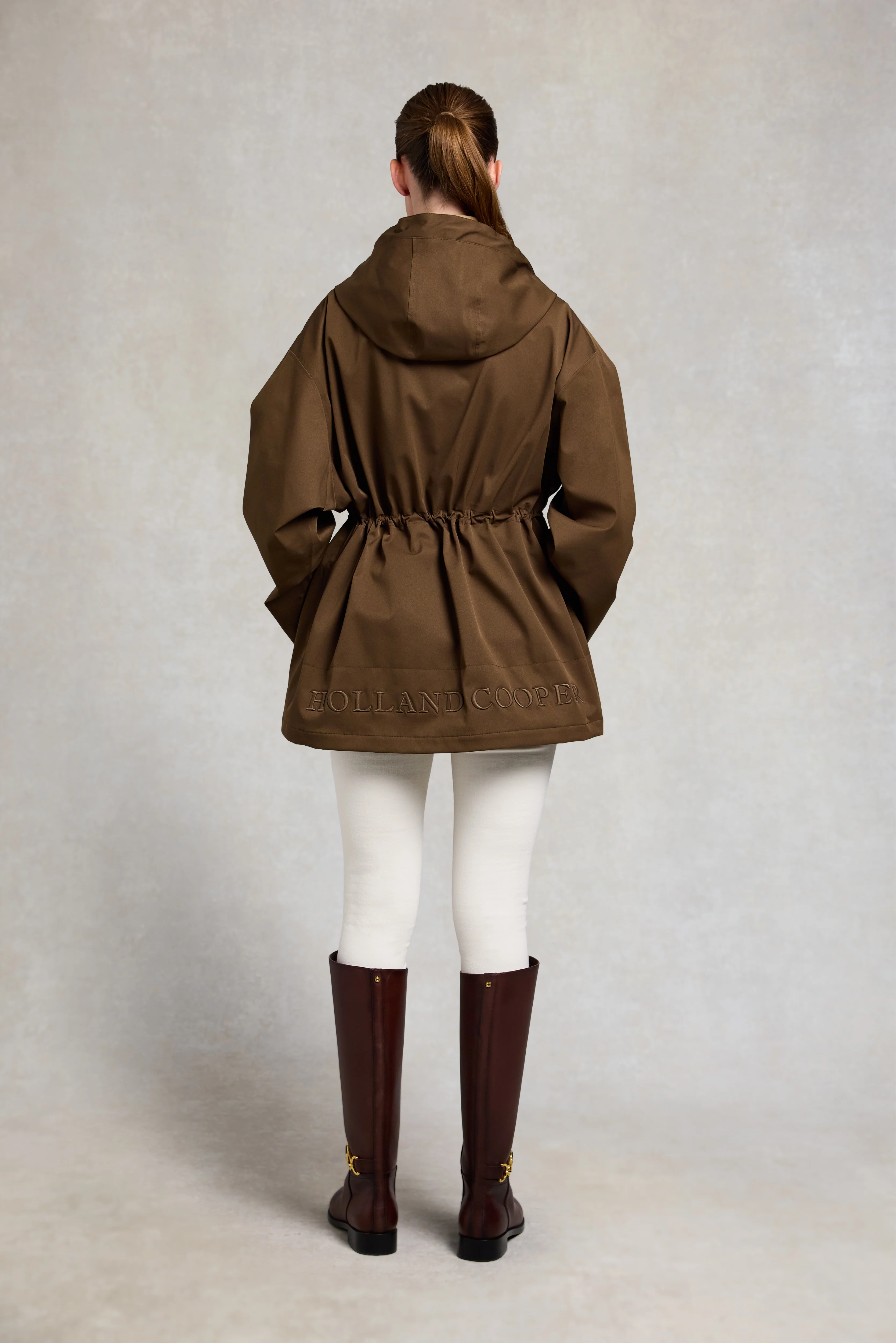 One-Size Lightweight Waterproof Parka (Chestnut) - Image 7