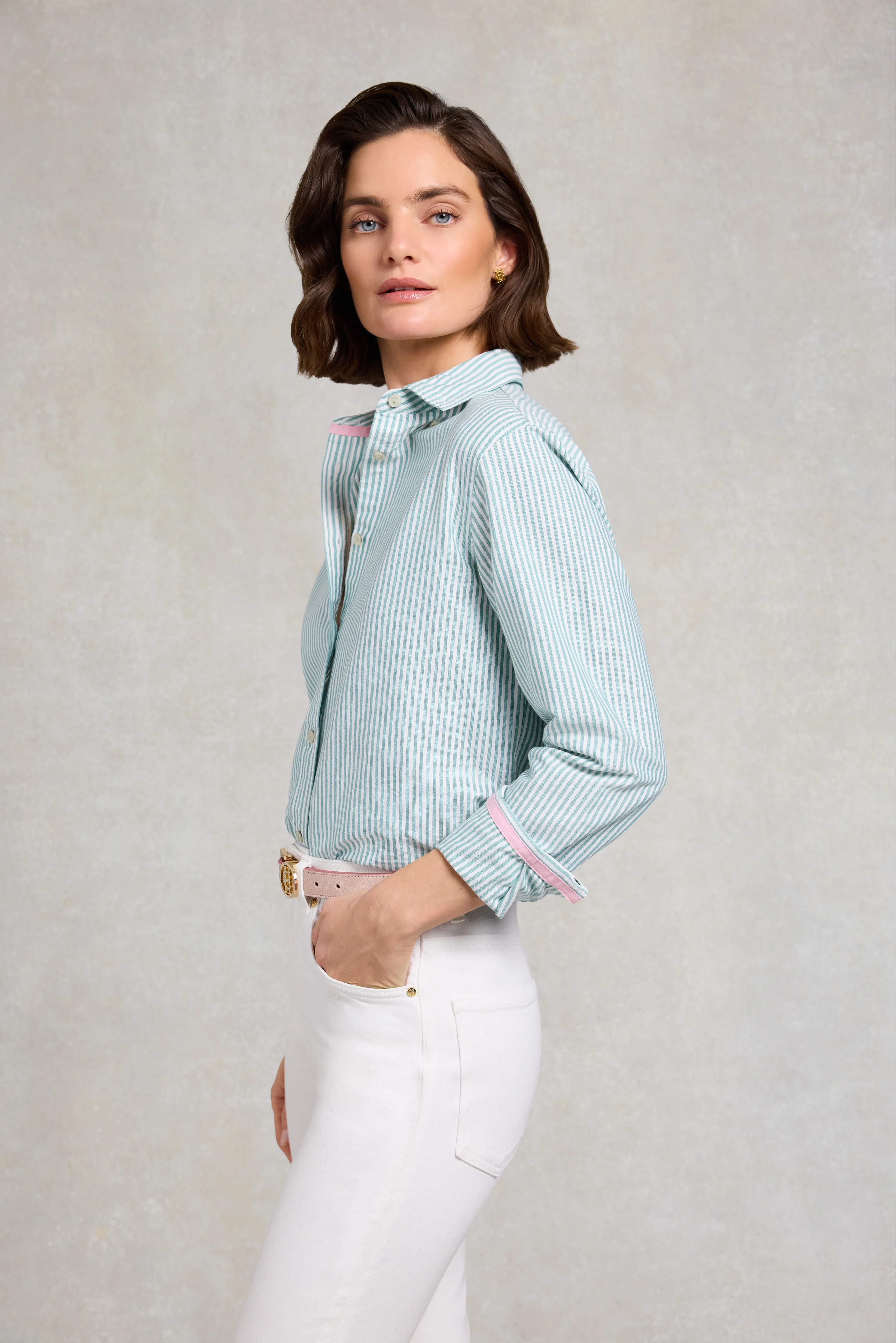 Oxford Shirt (Light Teal Stripe) - Image 3