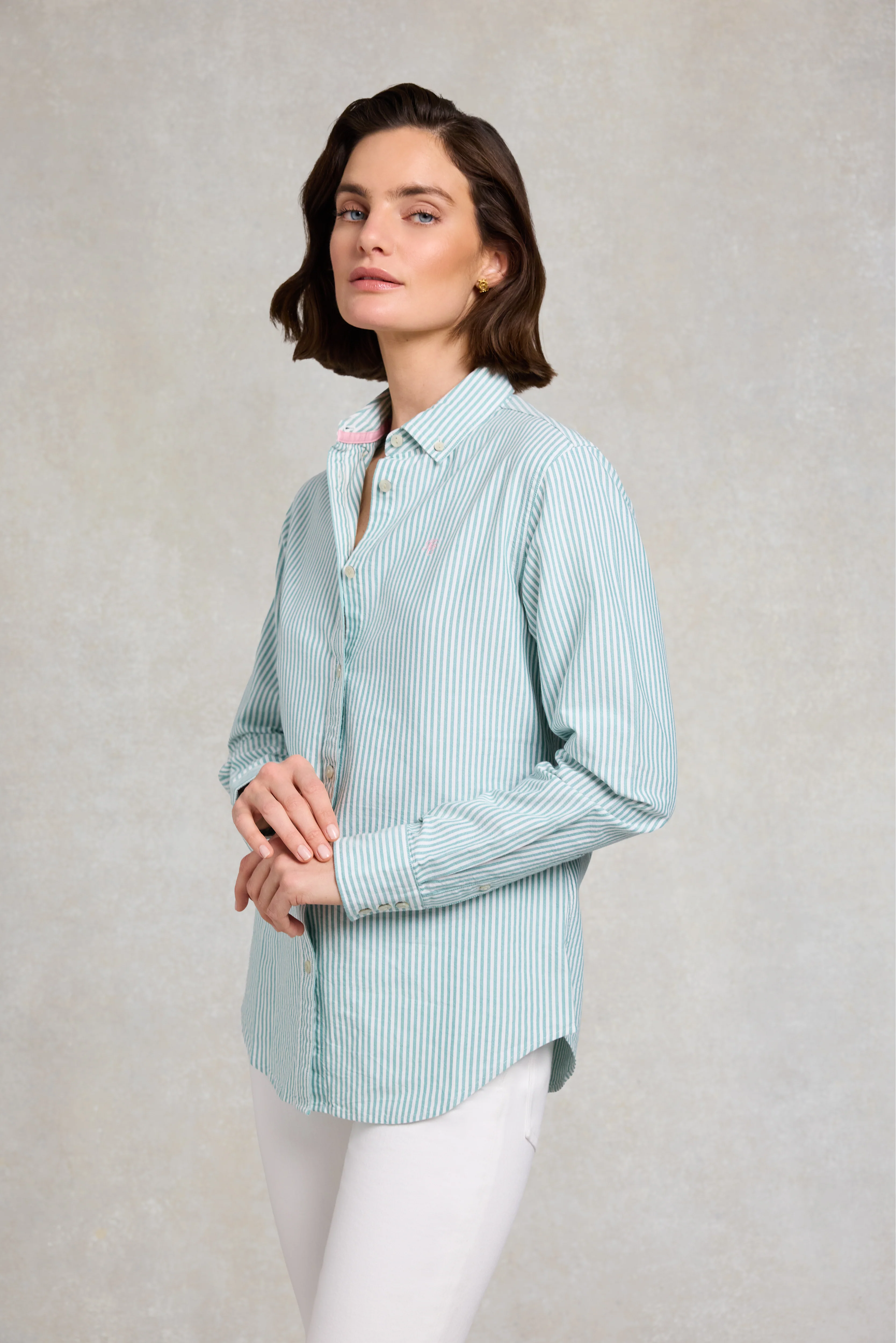 Oxford Shirt (Light Teal Stripe) - Image 4