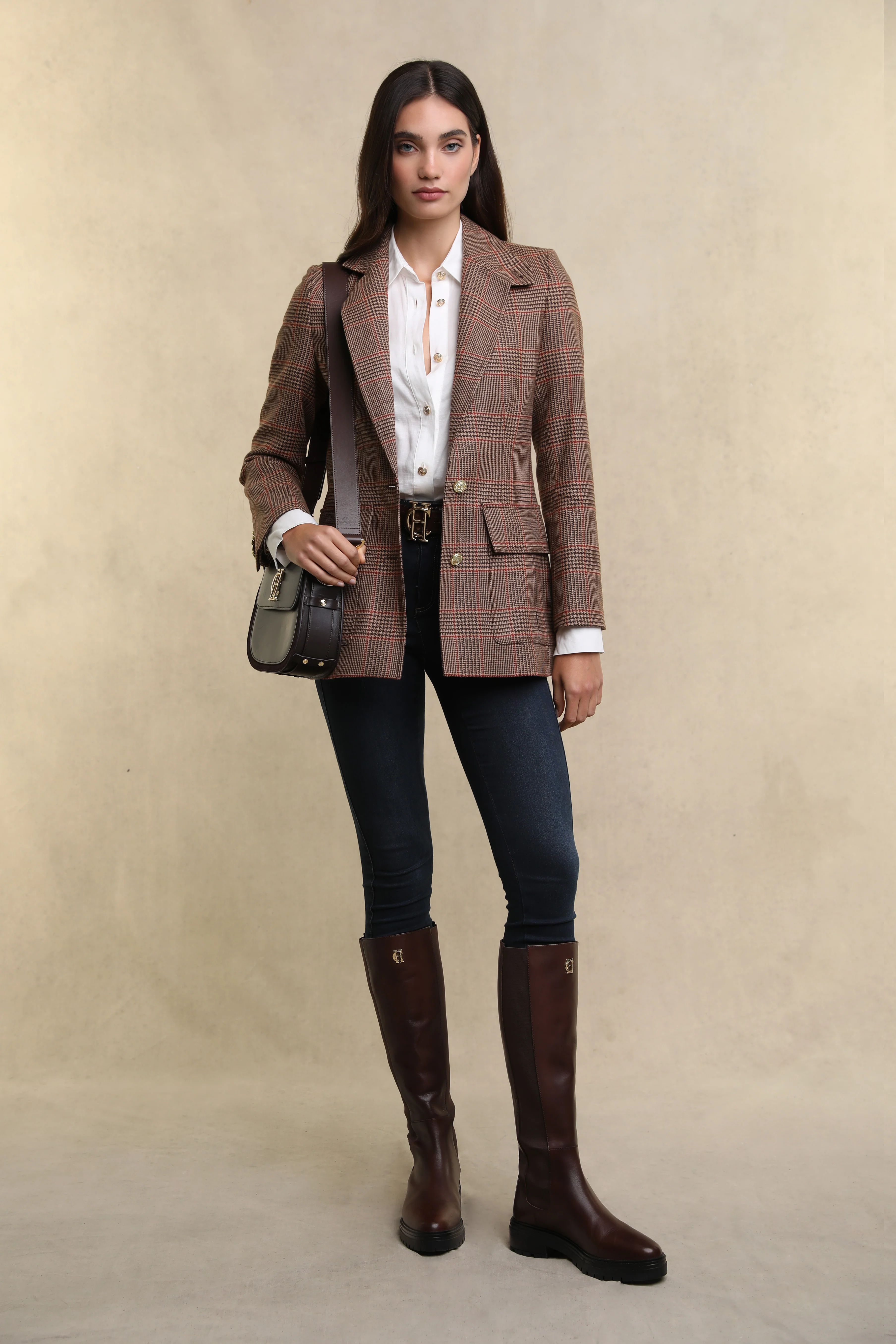 Paddington Blazer (Clarence Check Merlot) - Image 3