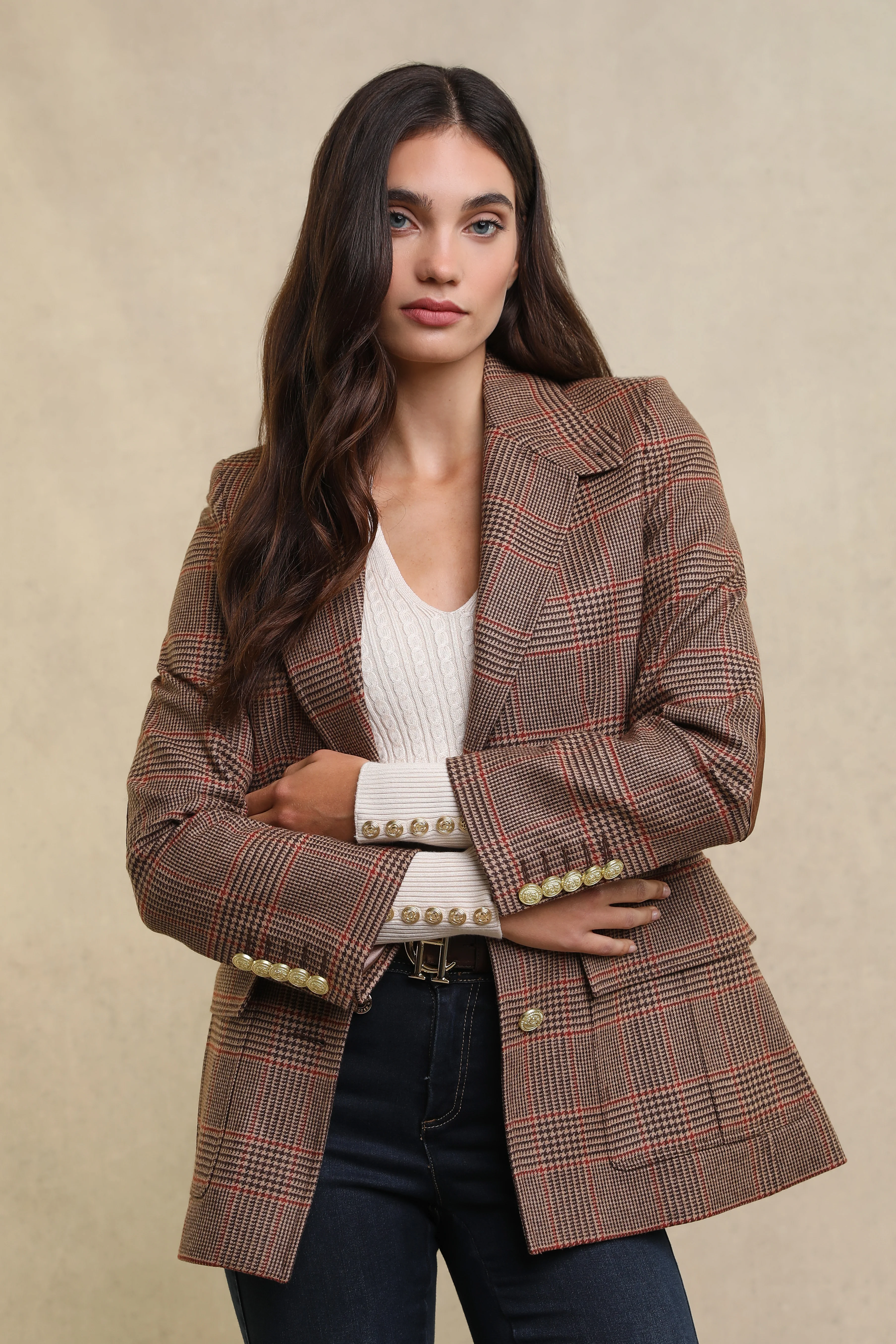 Paddington Blazer (Clarence Check Merlot) - Image 4