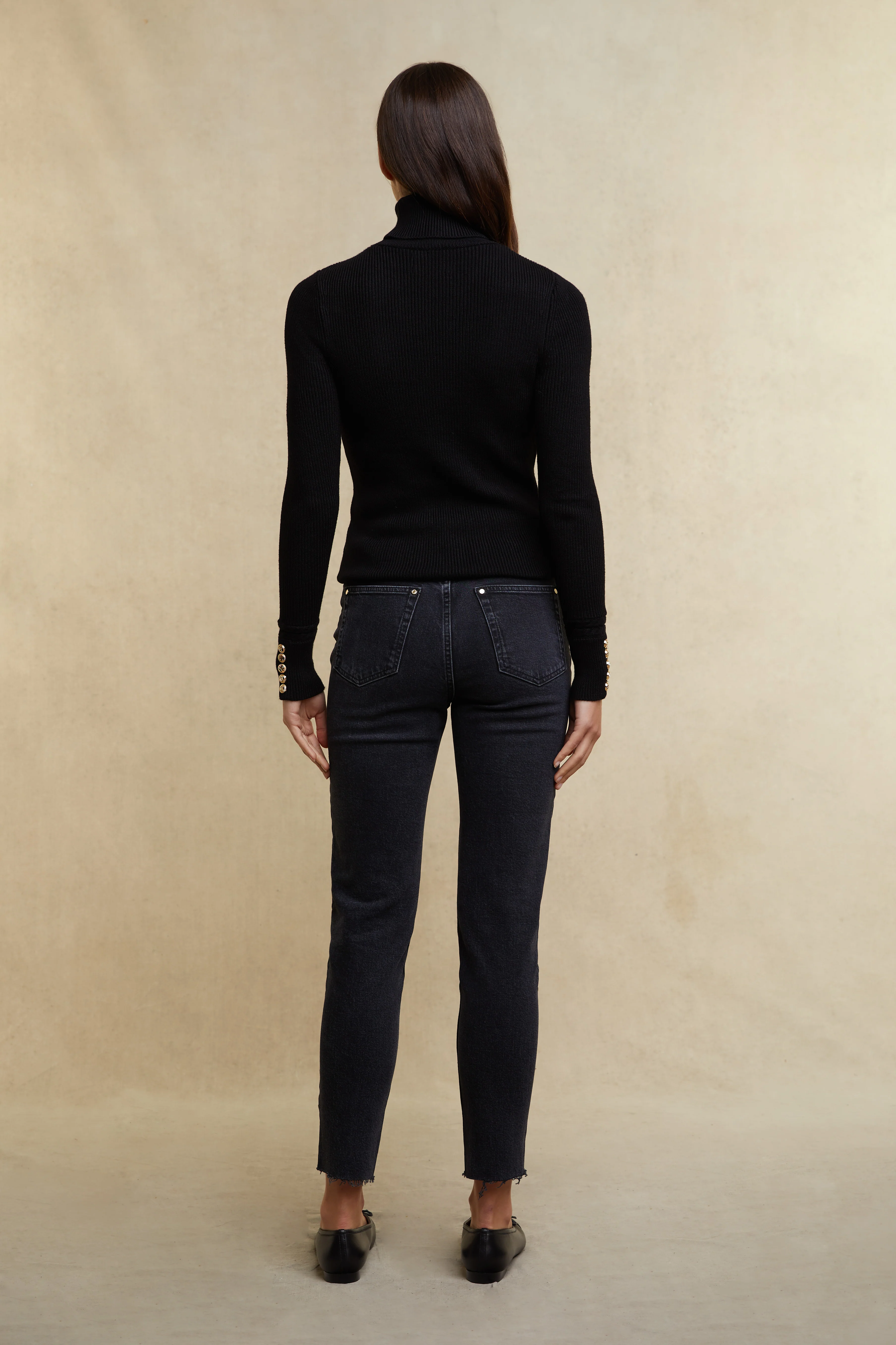 Painswick Roll Neck Knit (Black) - Image 5
