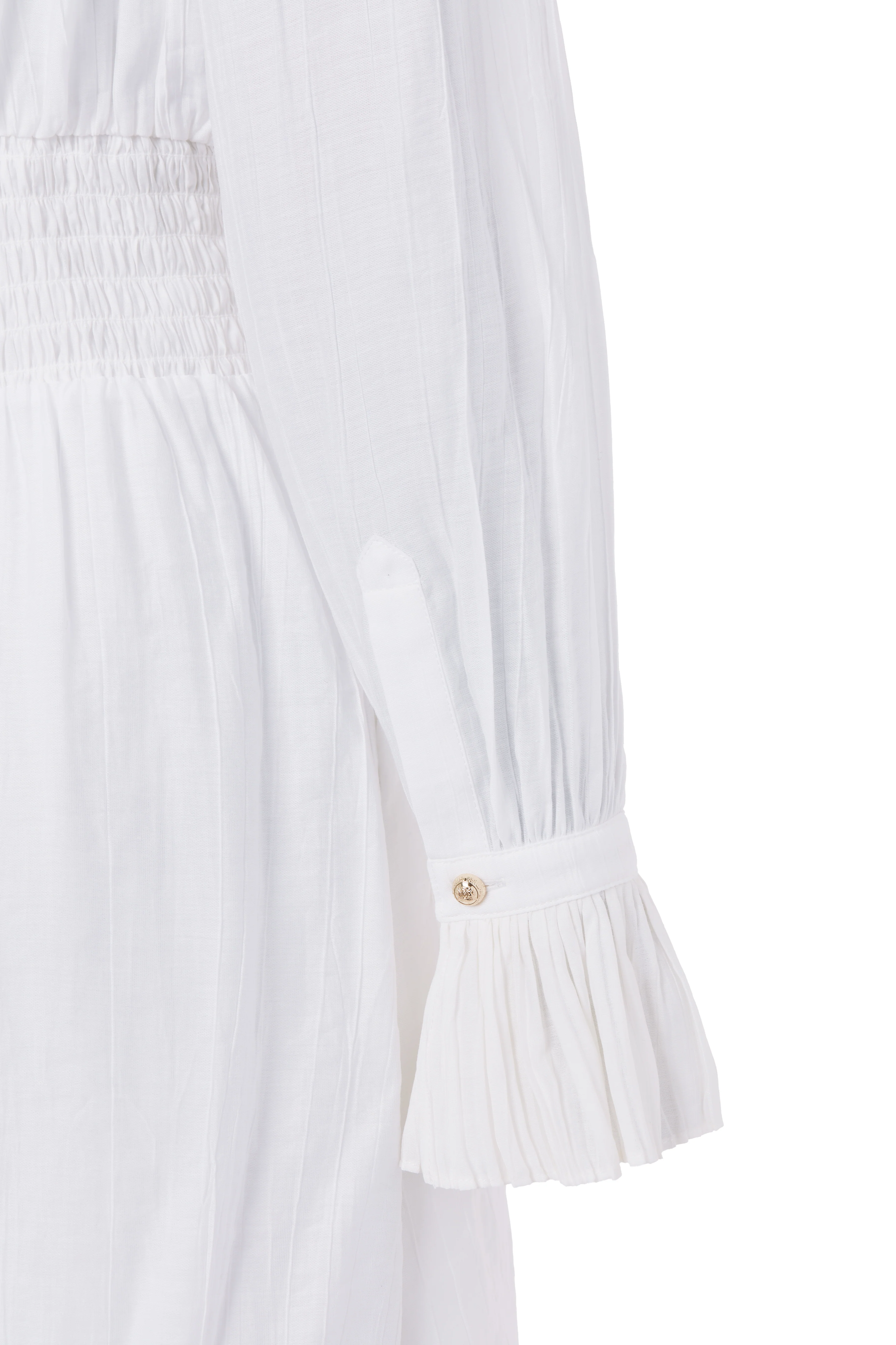 Phoebe V-Neck Mini Dress (White) - Image 11