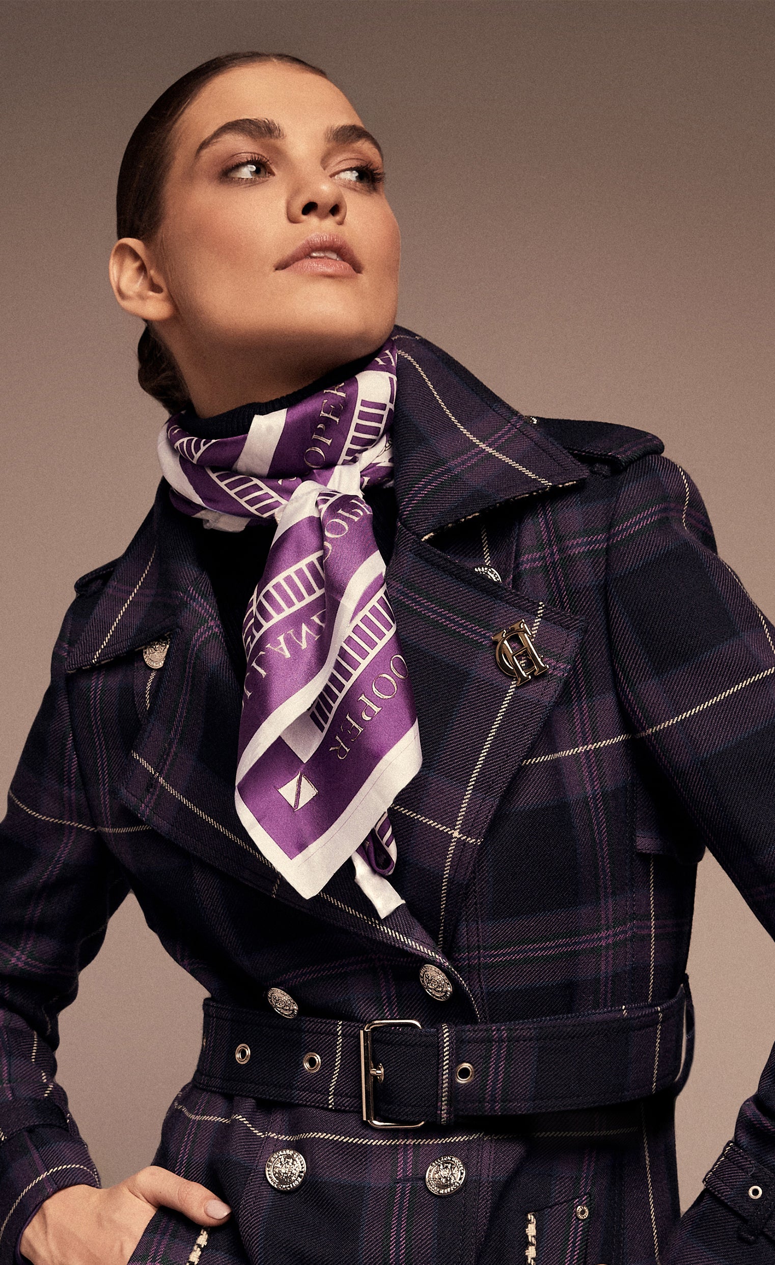 Platinum Jubilee Silk Scarf (Jubilee Purple) - Image 2