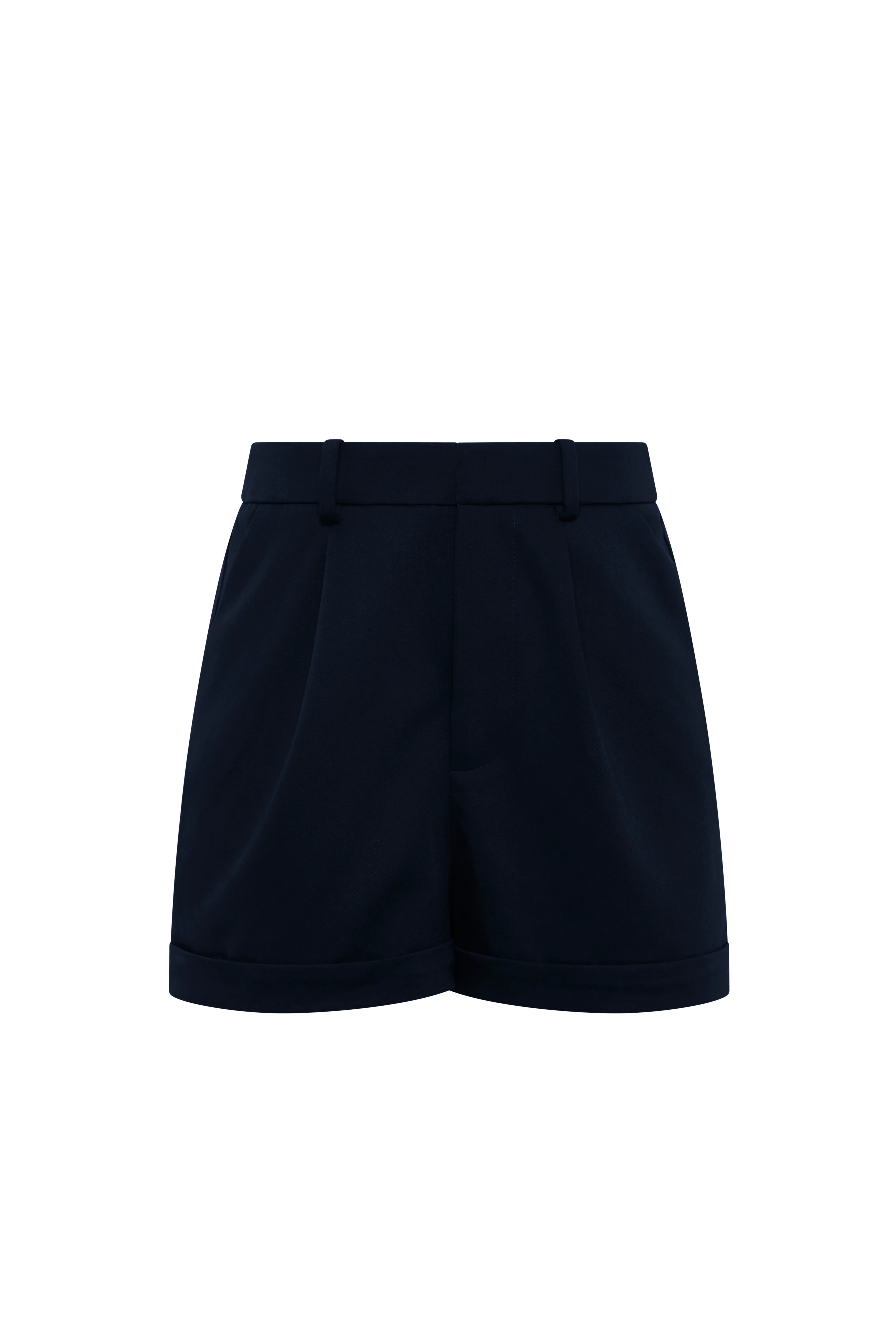 Pleated Wide Leg Short (Ink Navy) - Image 6