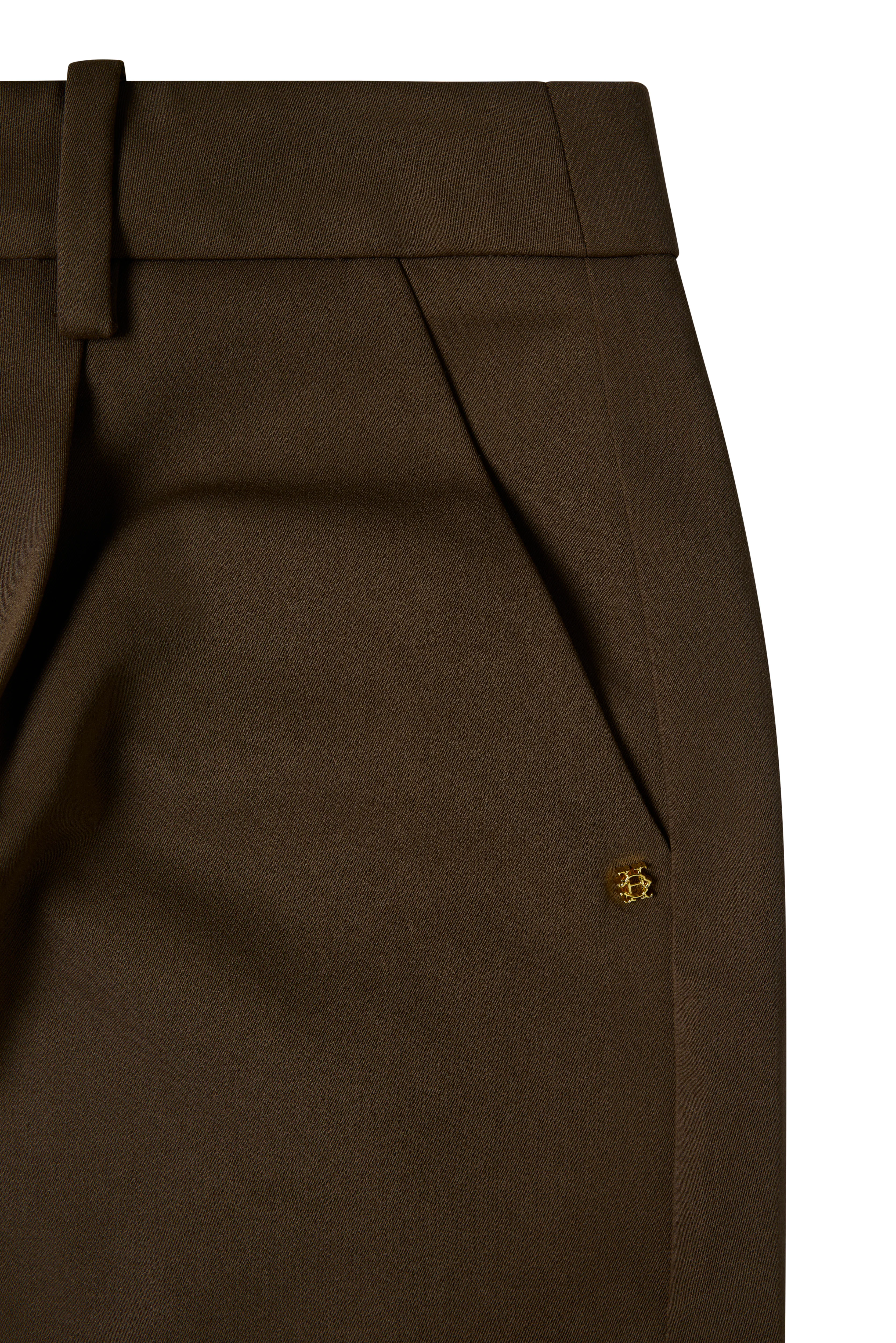 Pleated Wide Leg Short (Mushroom) - Image 7