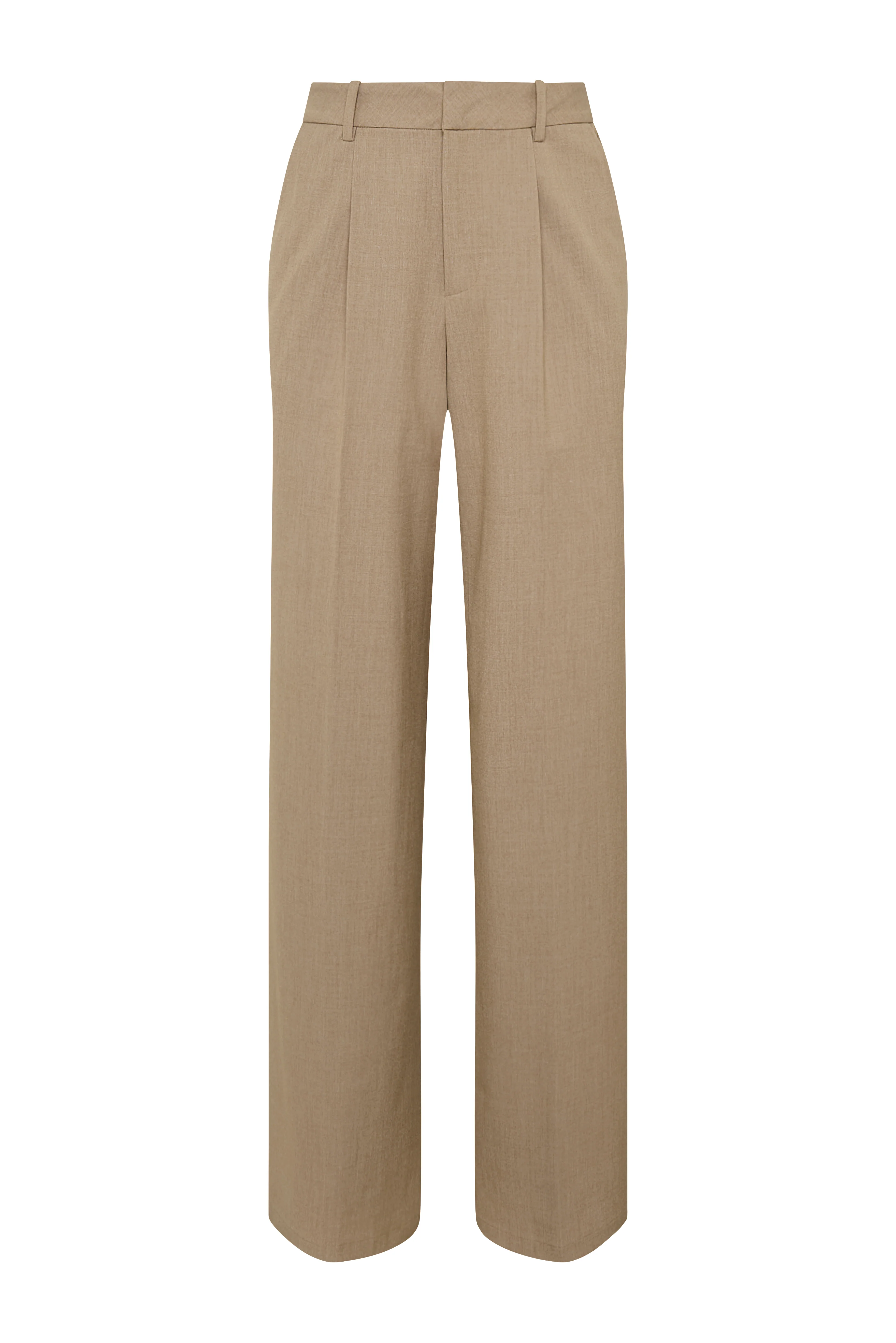 Pleated Wide Leg Trouser (Fawn) - Image 7