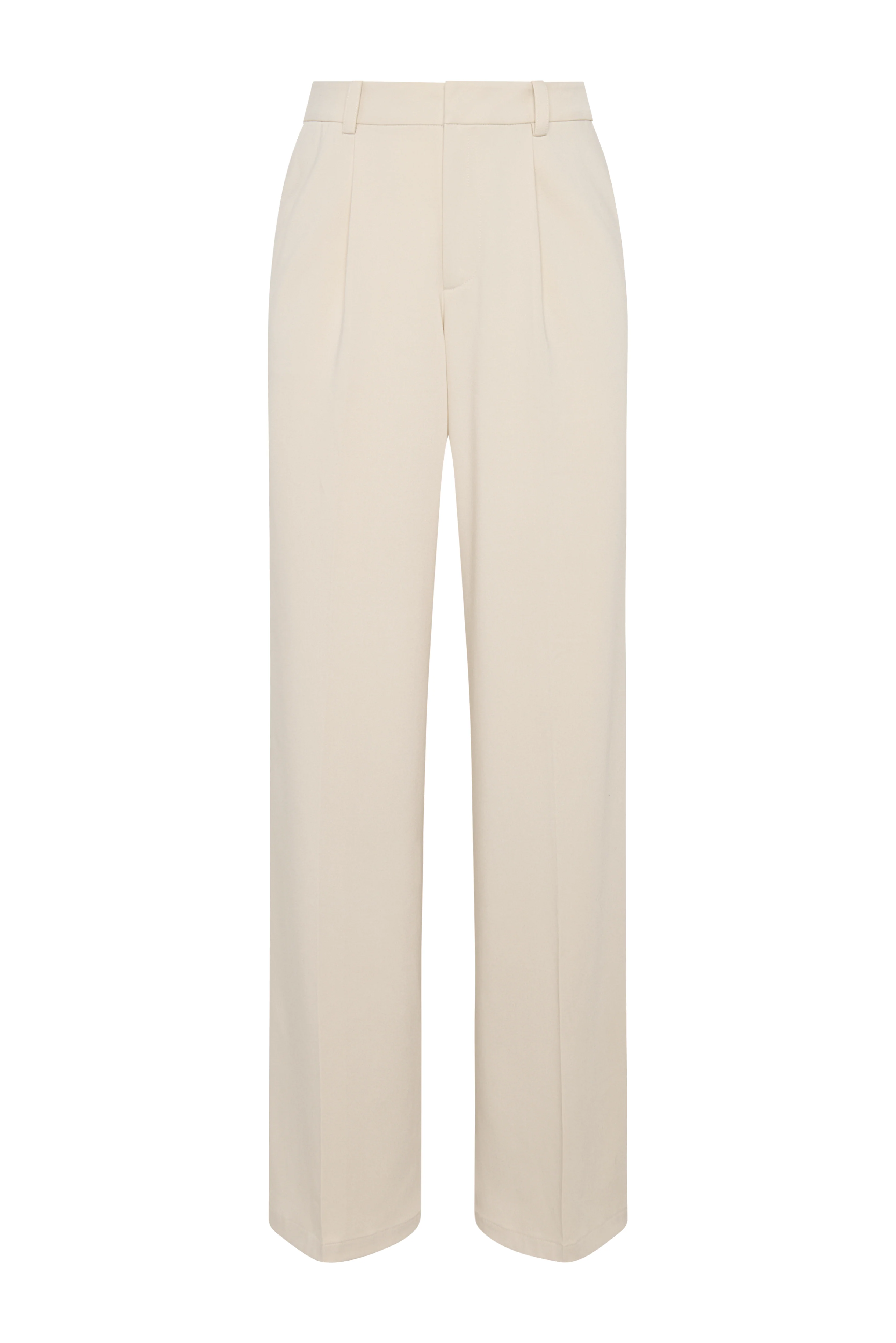 Pleated Wide Leg Trouser (Stone) - Image 7