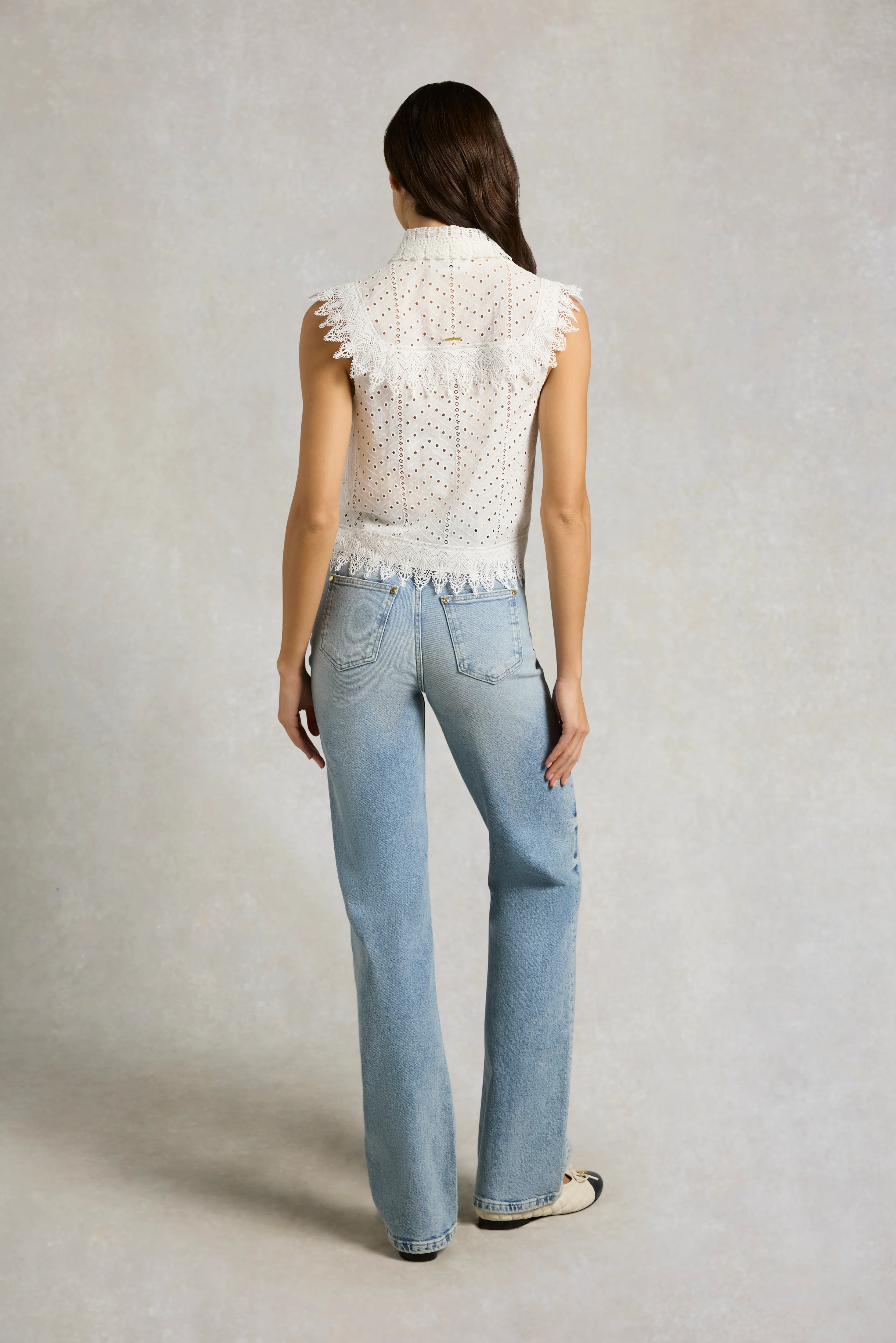 Portofino Sleeveless Blouse (Ivory) - Image 4