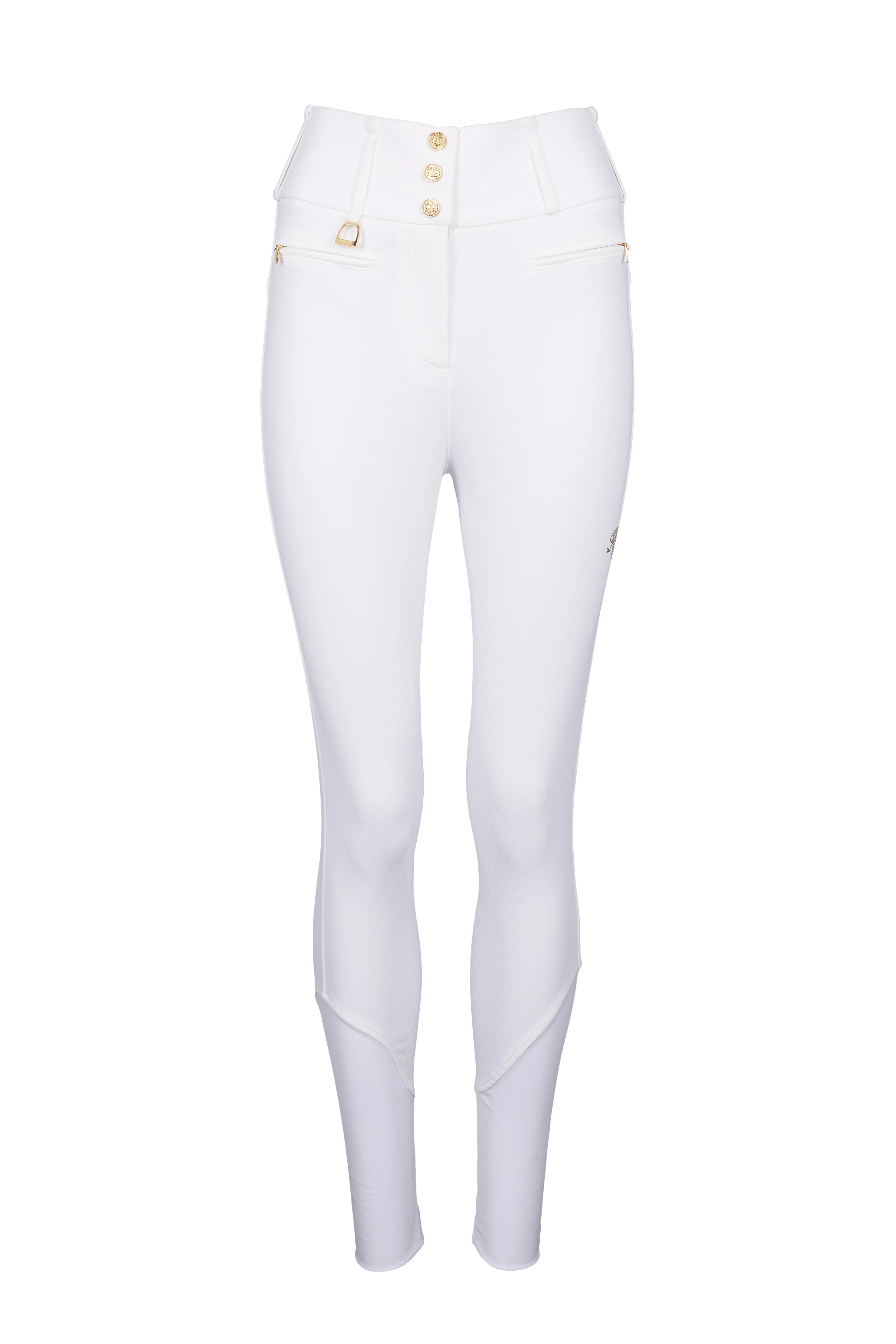 Premium Competition High Rise Breeches (White) - Image 6