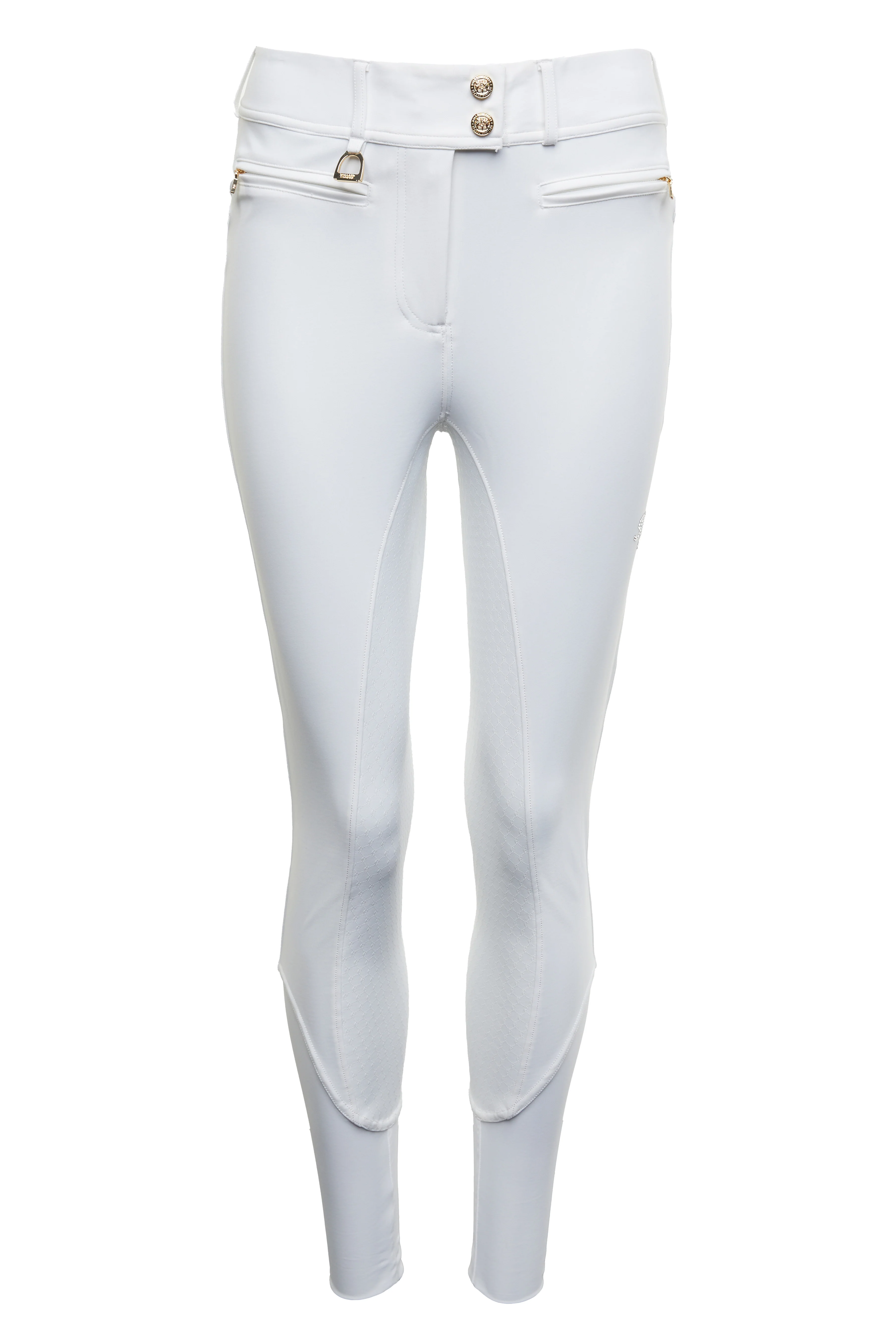 Premium Competition Mid Rise Breeches (White) - Image 6