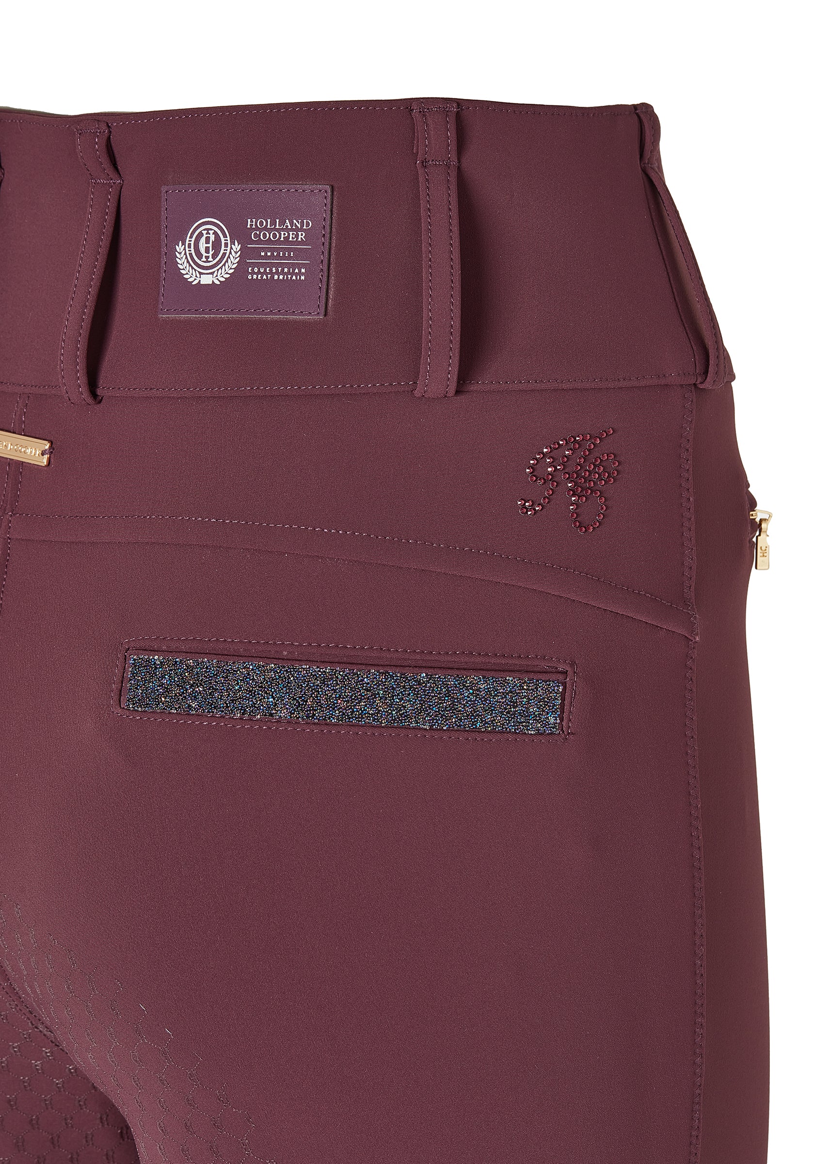 Premium High Rise Breeches (Aubergine) - Image 6