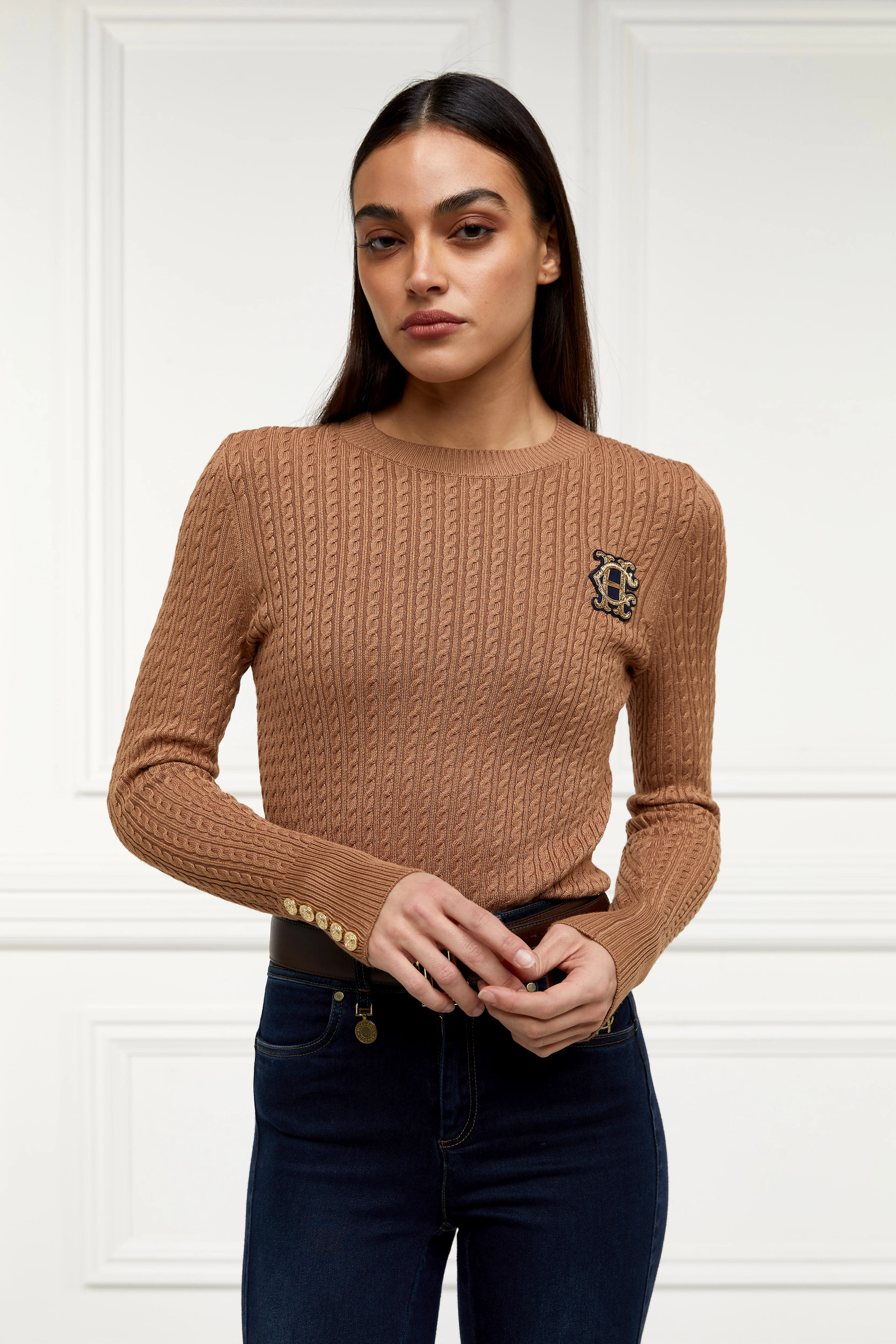 Princeton Crew Neck Knit (Dark Camel) - Image 3