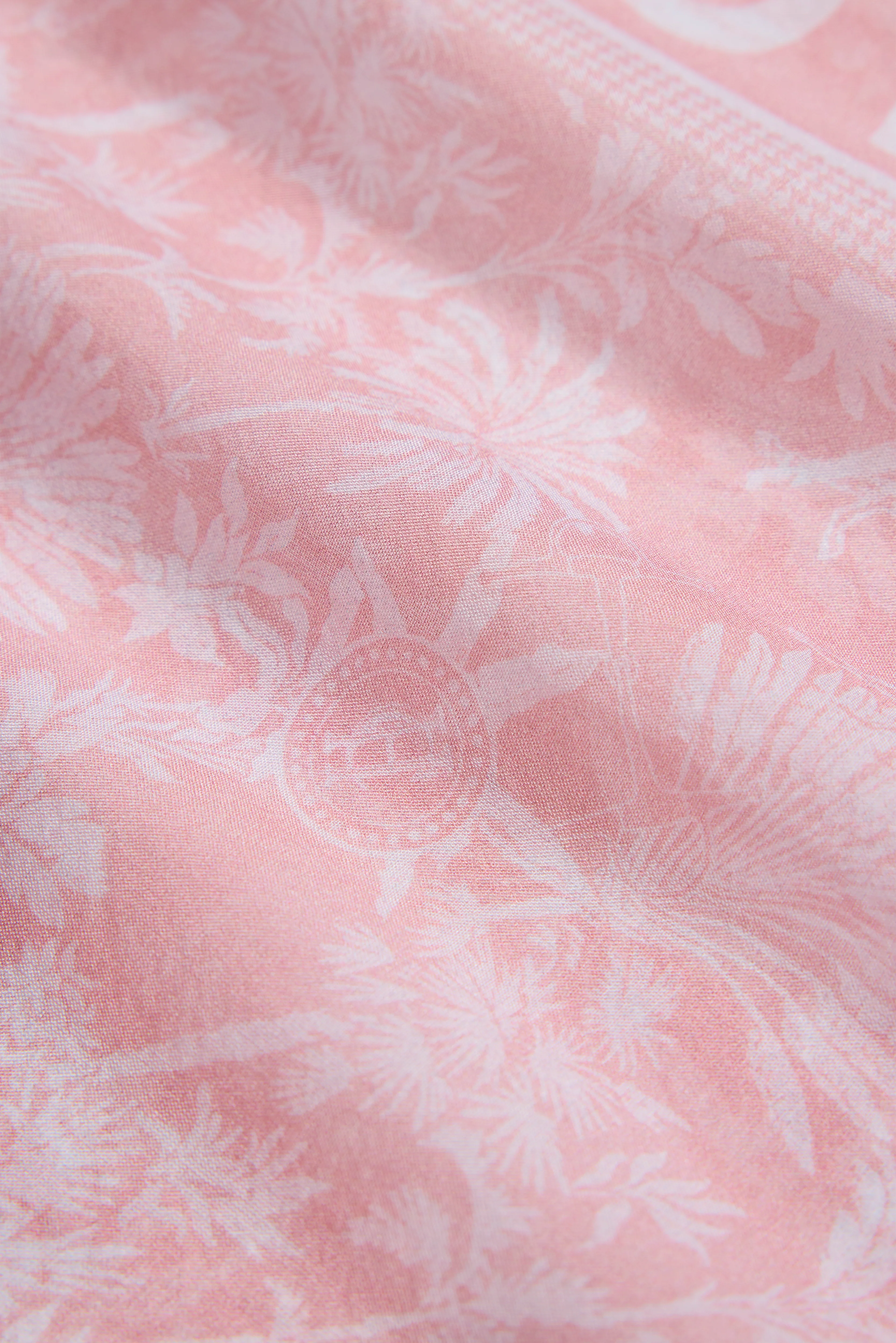 Provence Fine Silk Scarf (Pink Palms) - Image 4