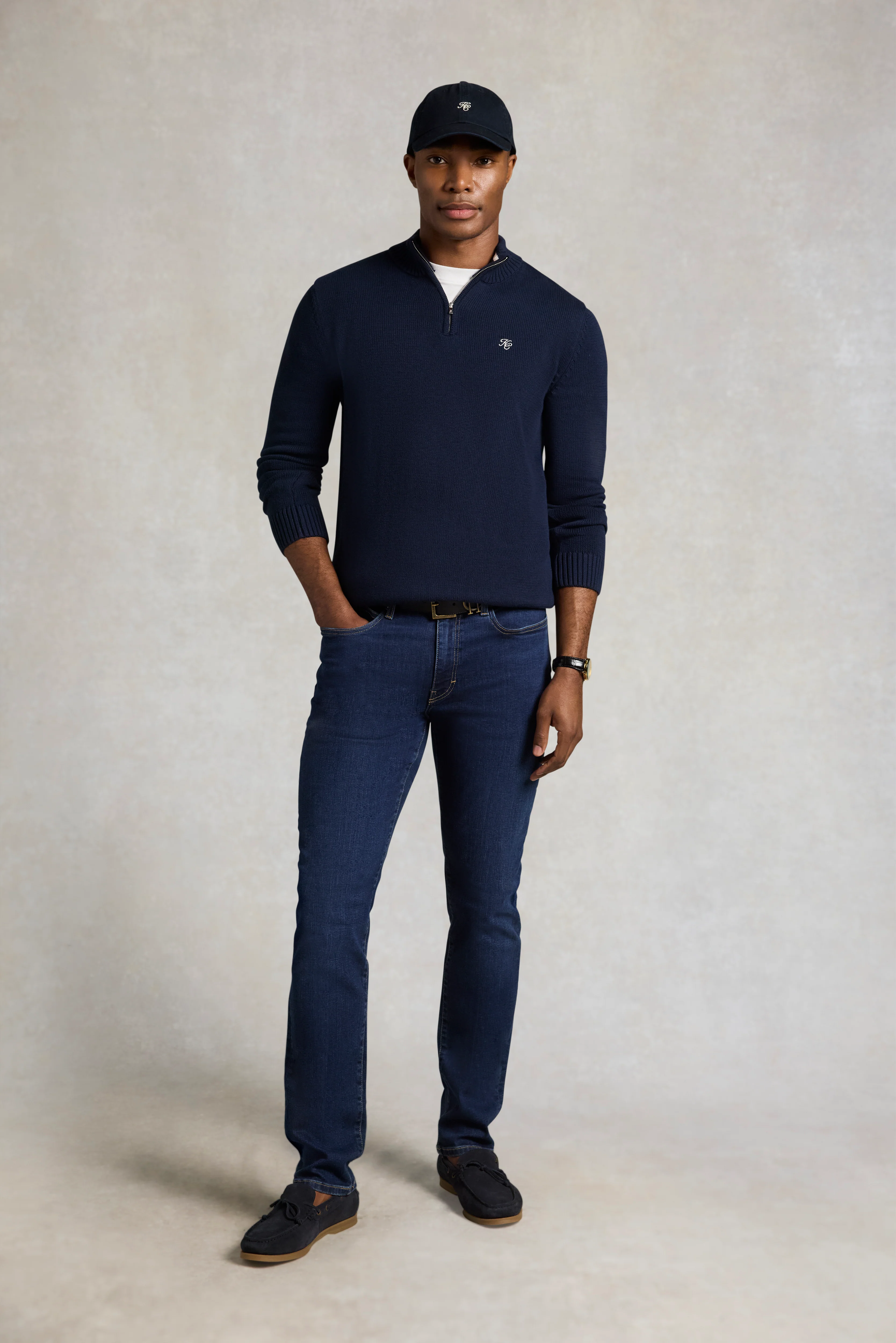 Men's Quarter Zip Knit (Ink Navy) - Image 2