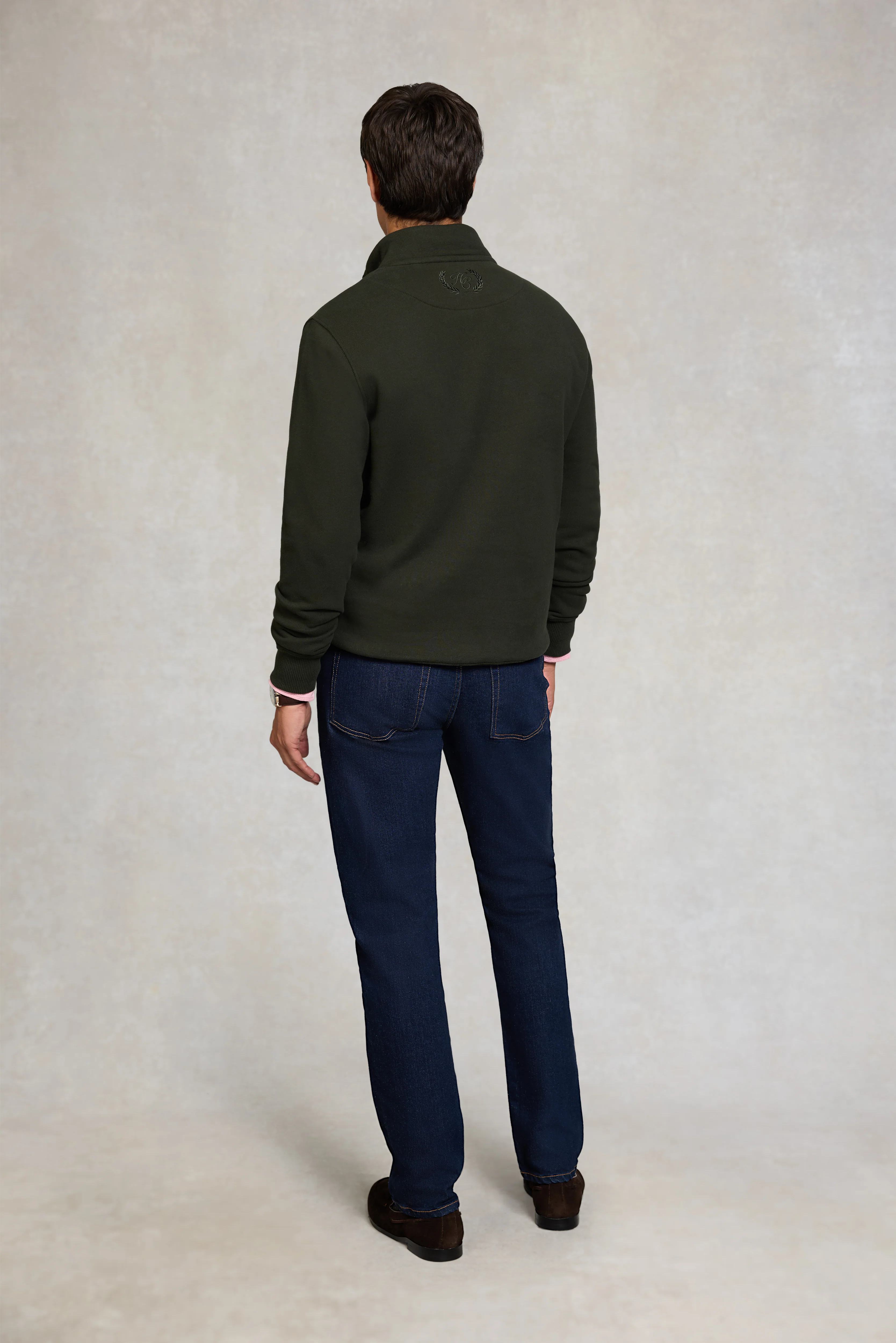 Men's Quarter Zip Sweat (Racing Green) - Image 5