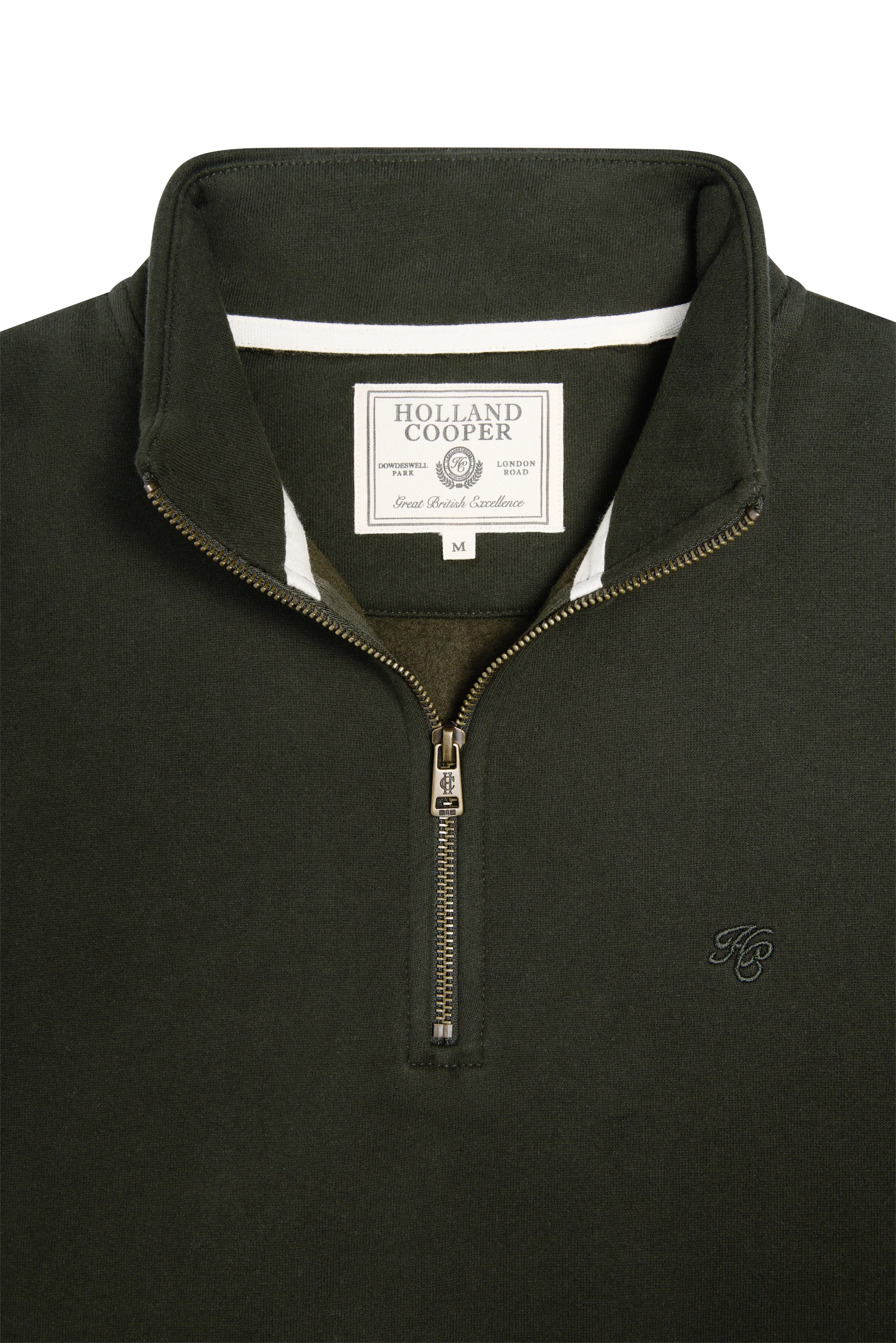 Men's Quarter Zip Sweat (Racing Green) - Image 7