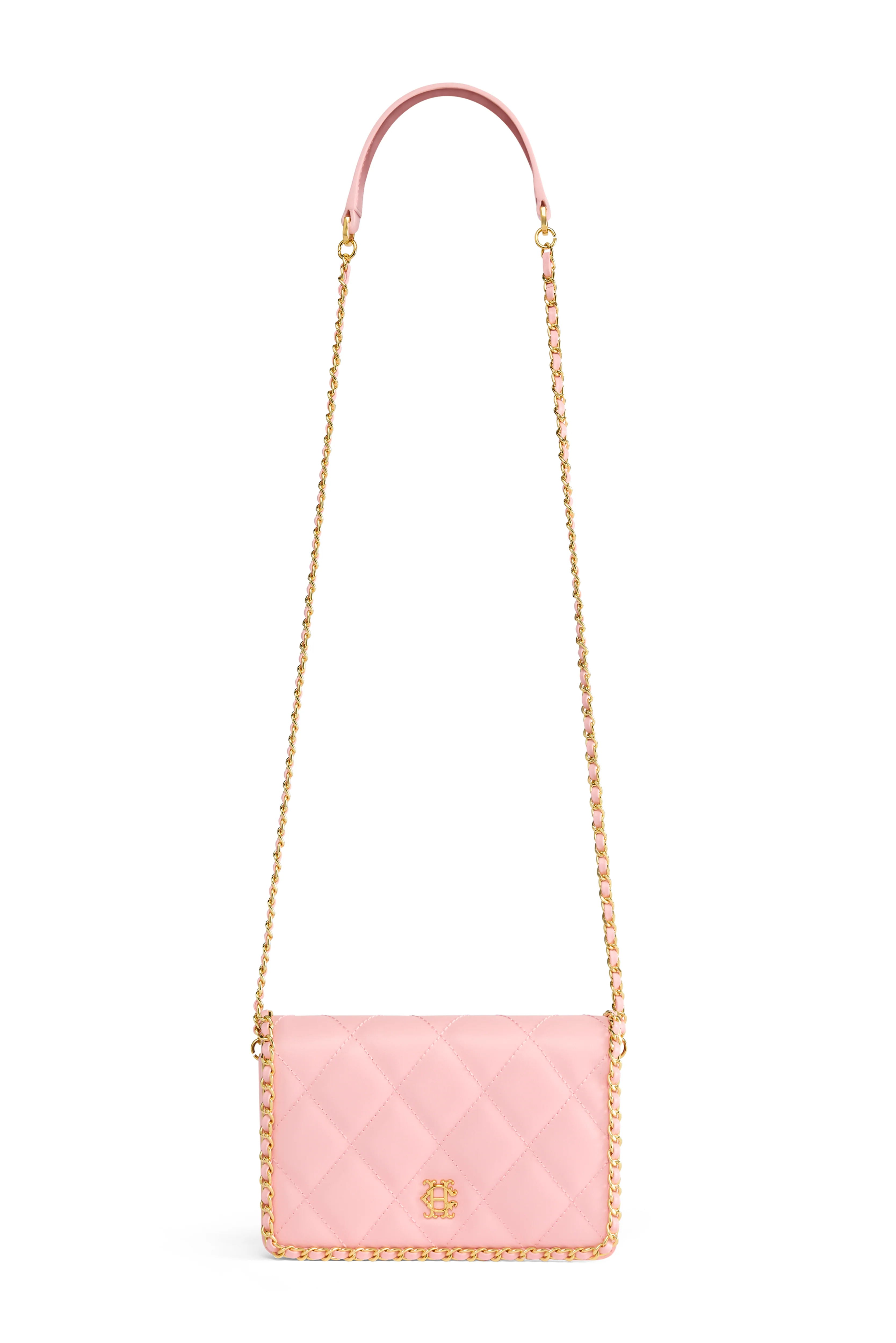 Quilted Chain Crossbody Bag (Peony) - Image 2