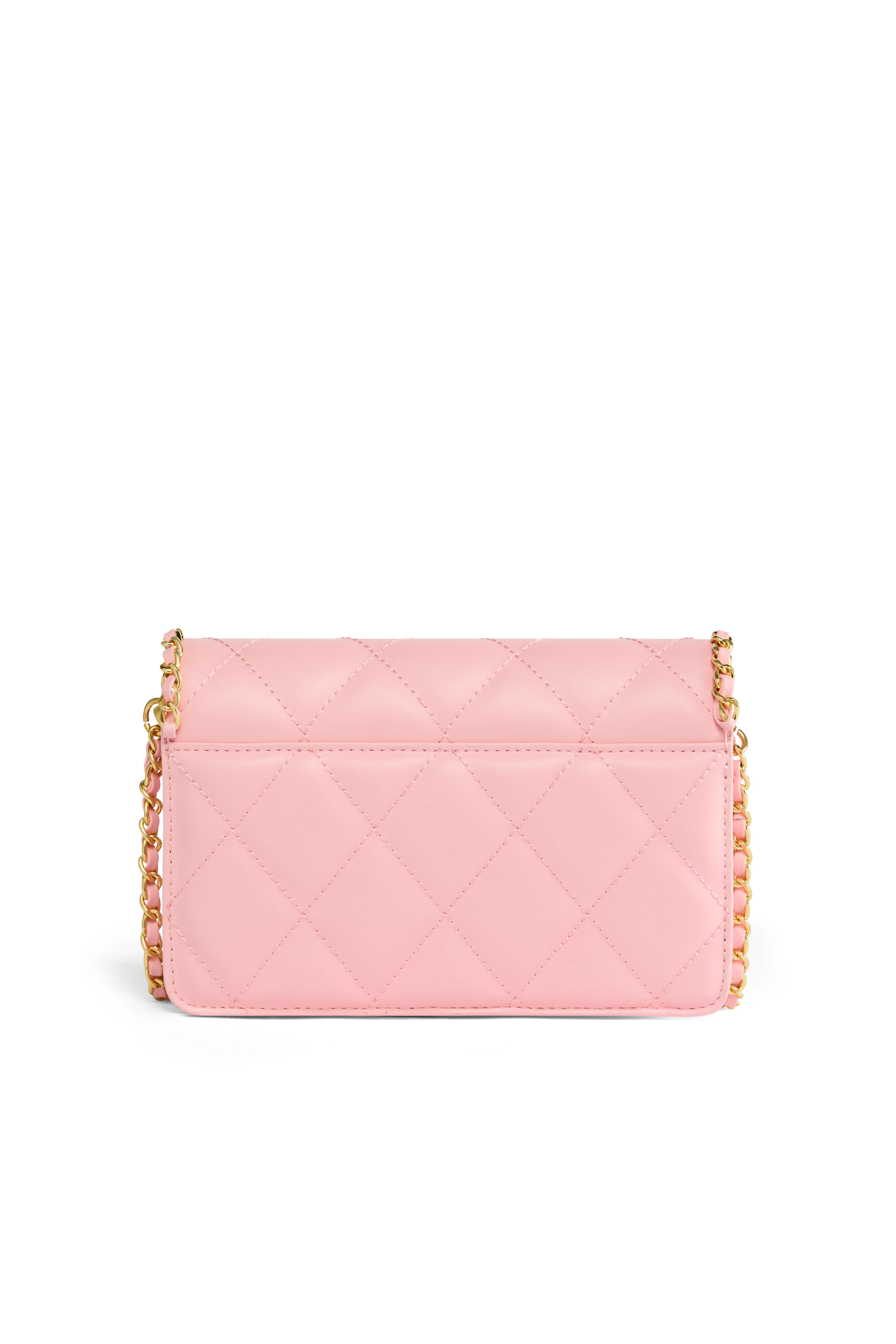 Quilted Chain Crossbody Bag (Peony) - Image 5