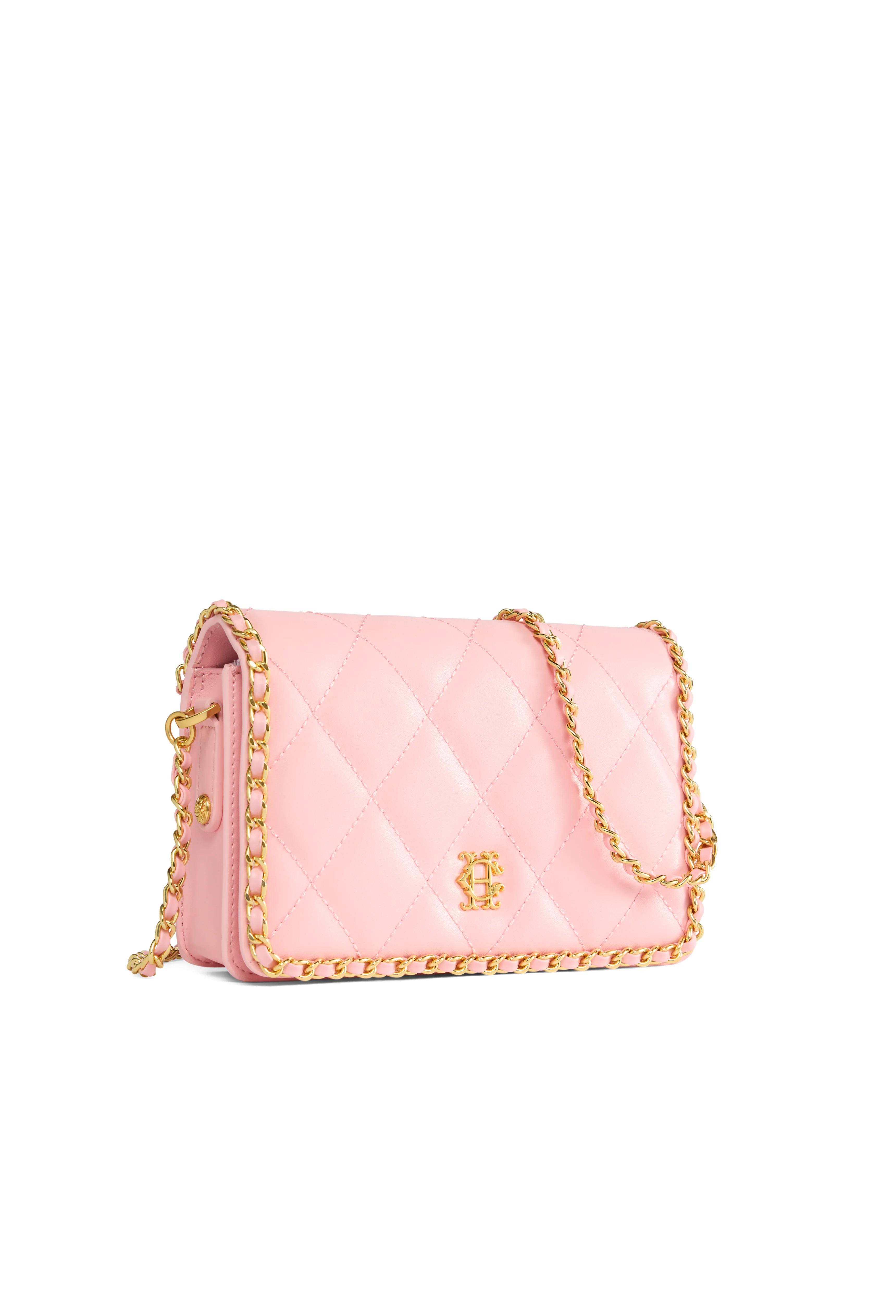 Quilted Chain Crossbody Bag (Peony) - Image 6