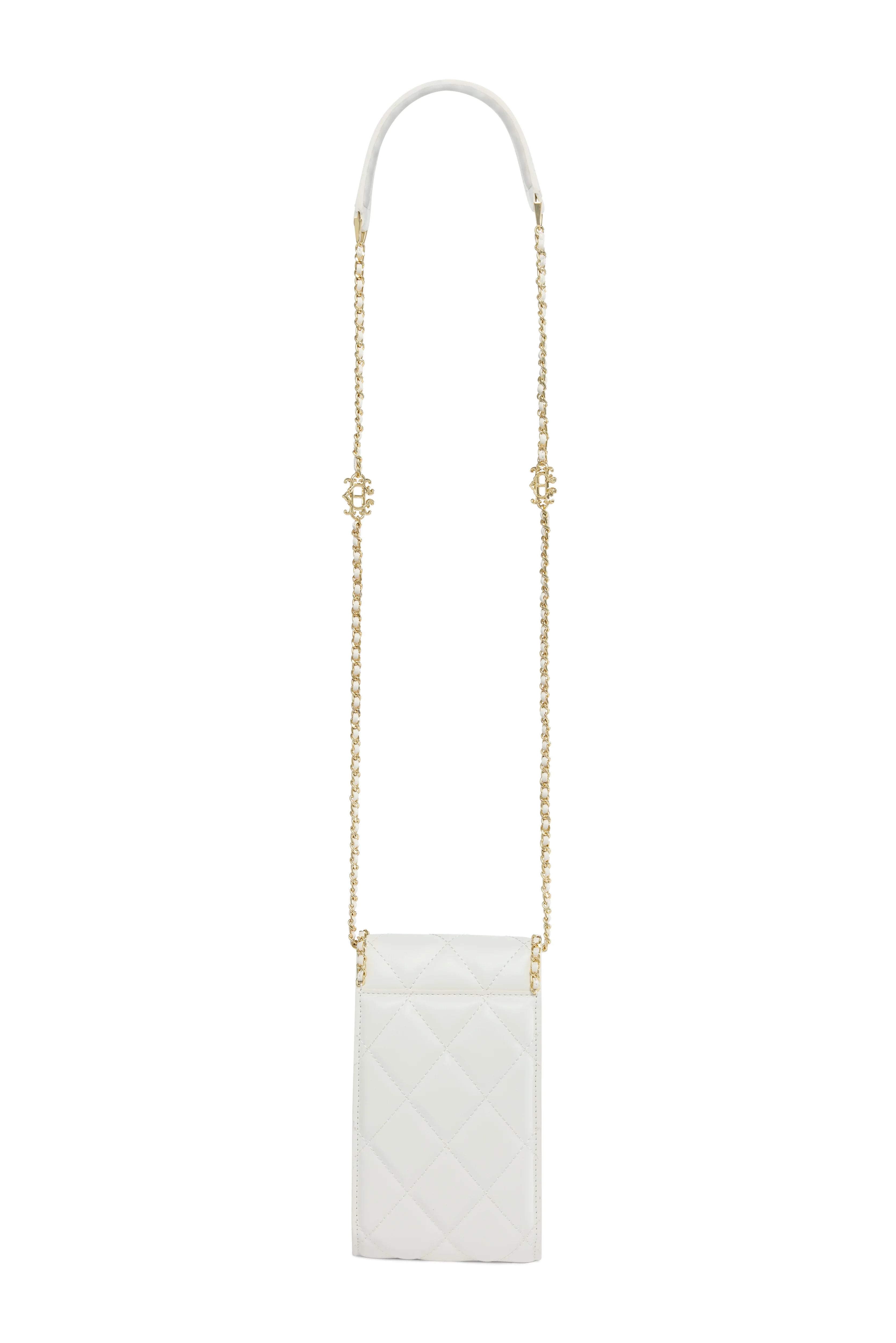 Quilted Chain Crossbody Pouch (Cream) - Image 7