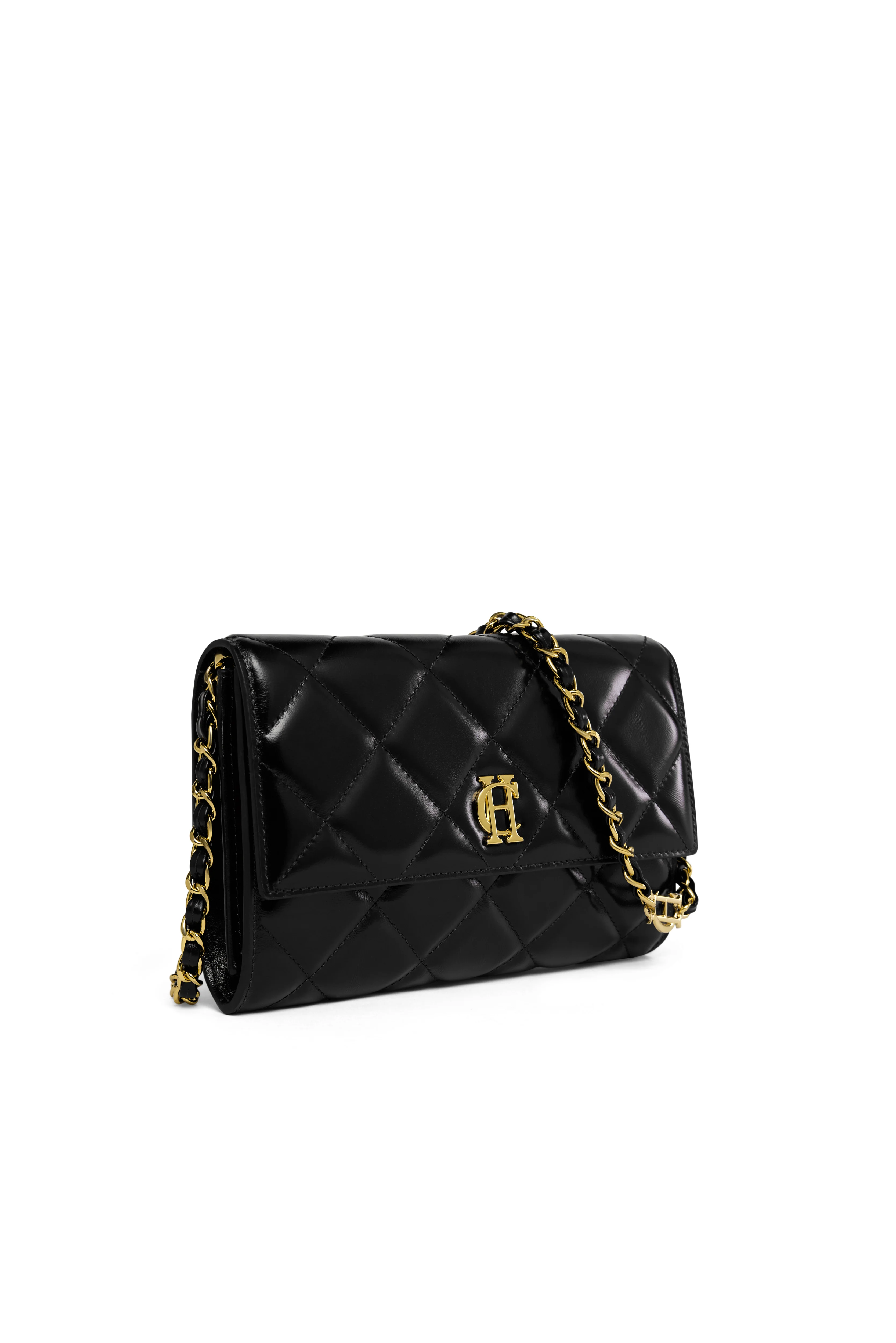 Quilted Crossbody Bag (Black) - Image 4