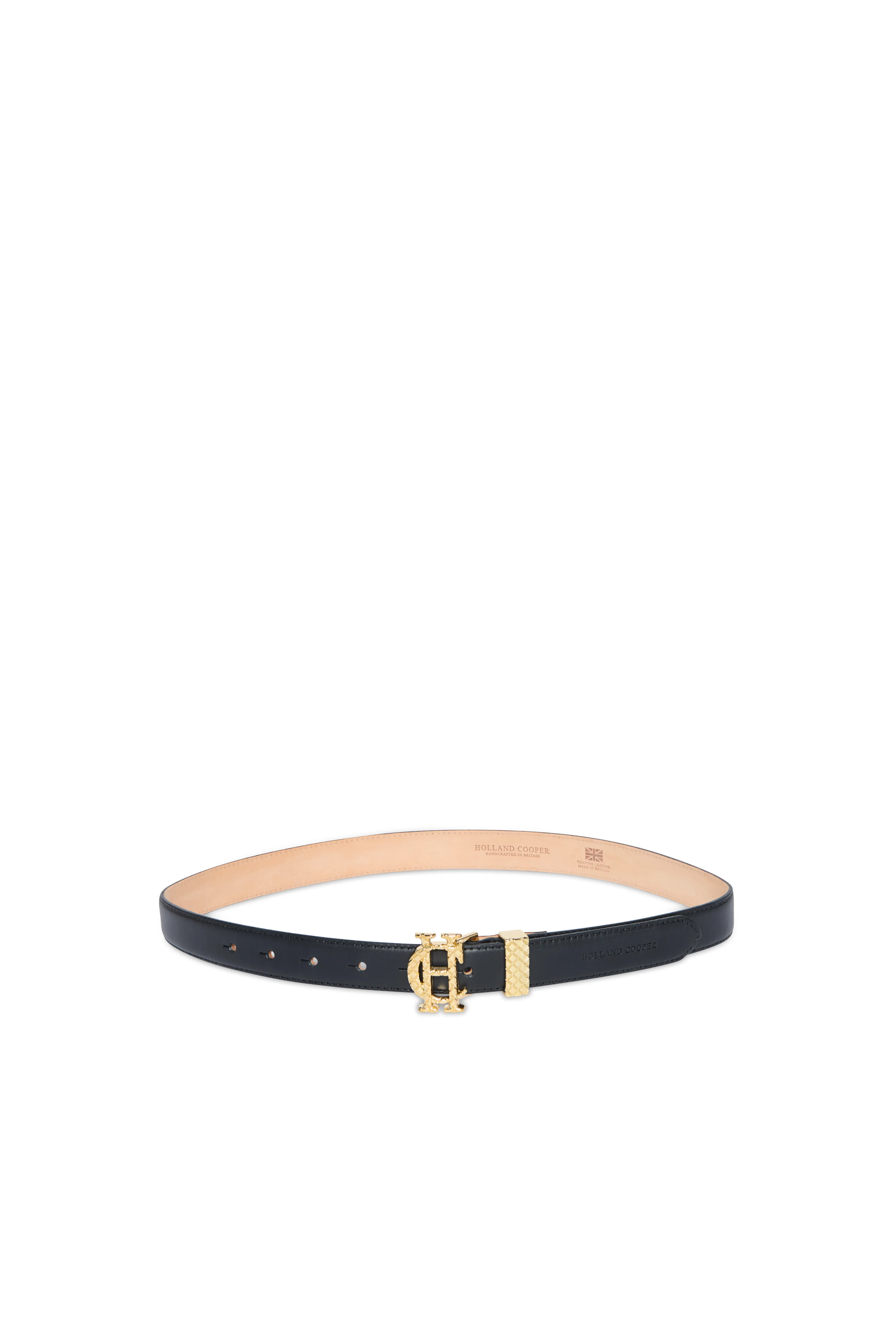 Quilted Slim Belt (Black Leather) - Image 2