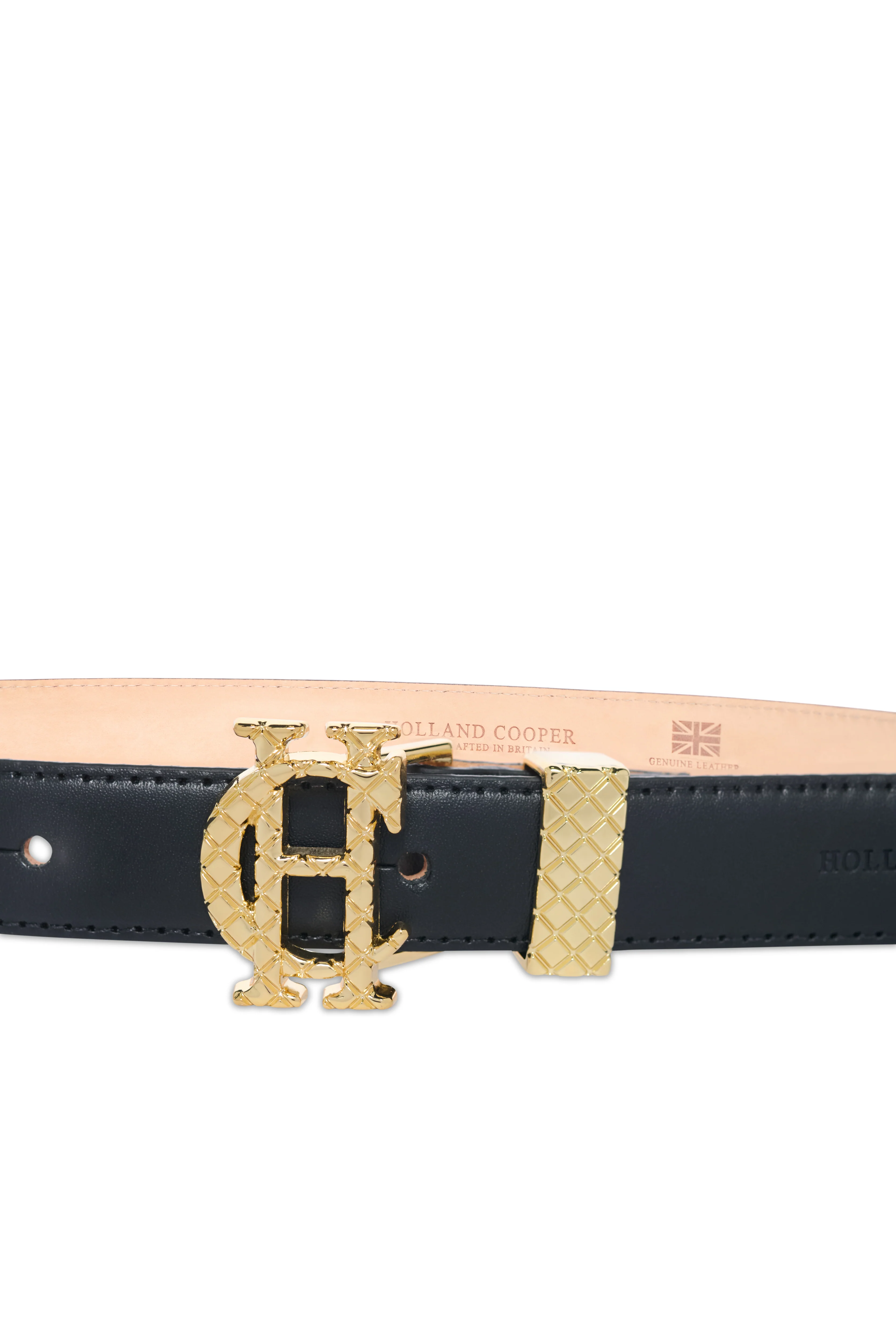 Quilted Slim Belt (Black Leather) - Image 4