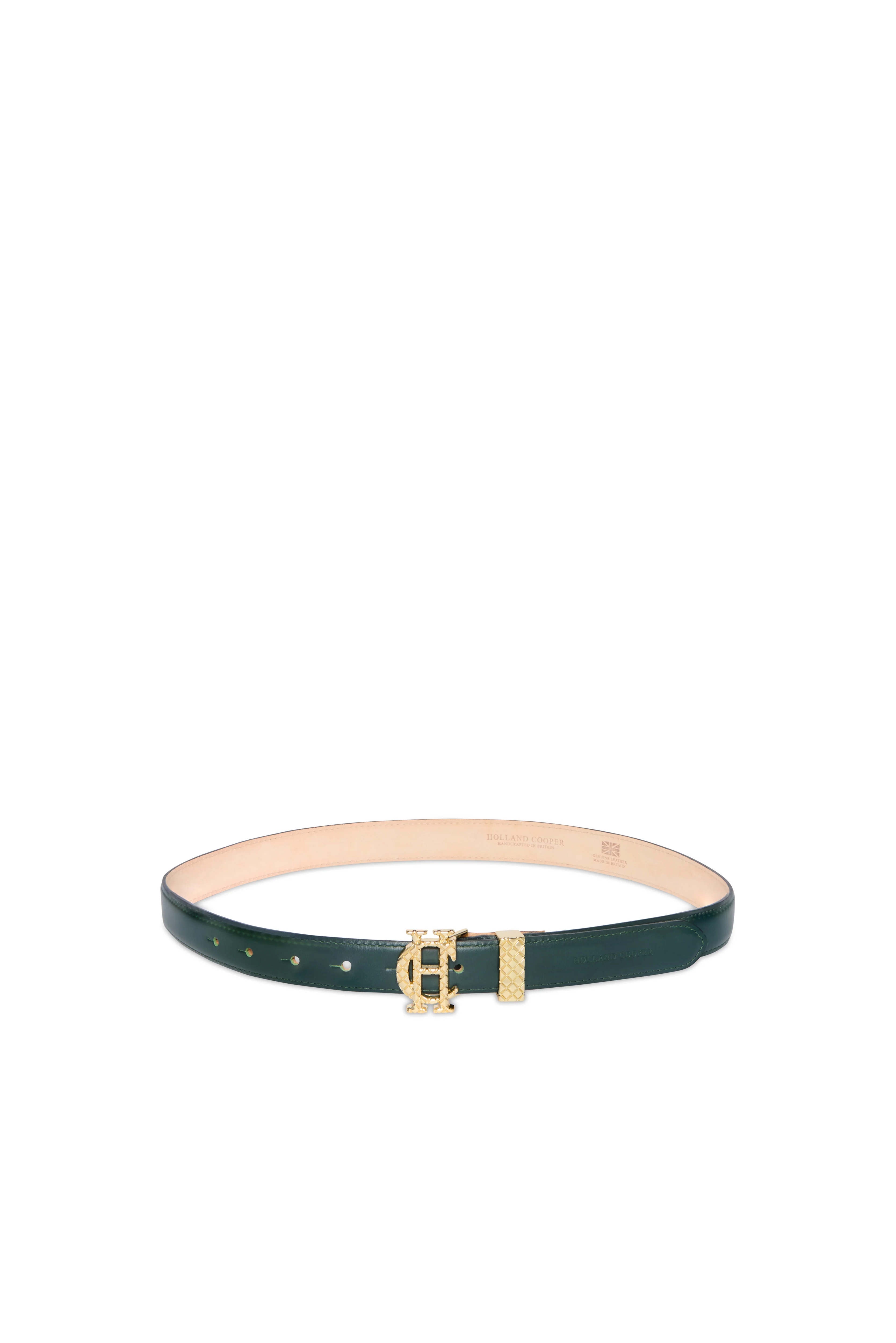 Quilted Slim Belt (Racing Green) - Image 2