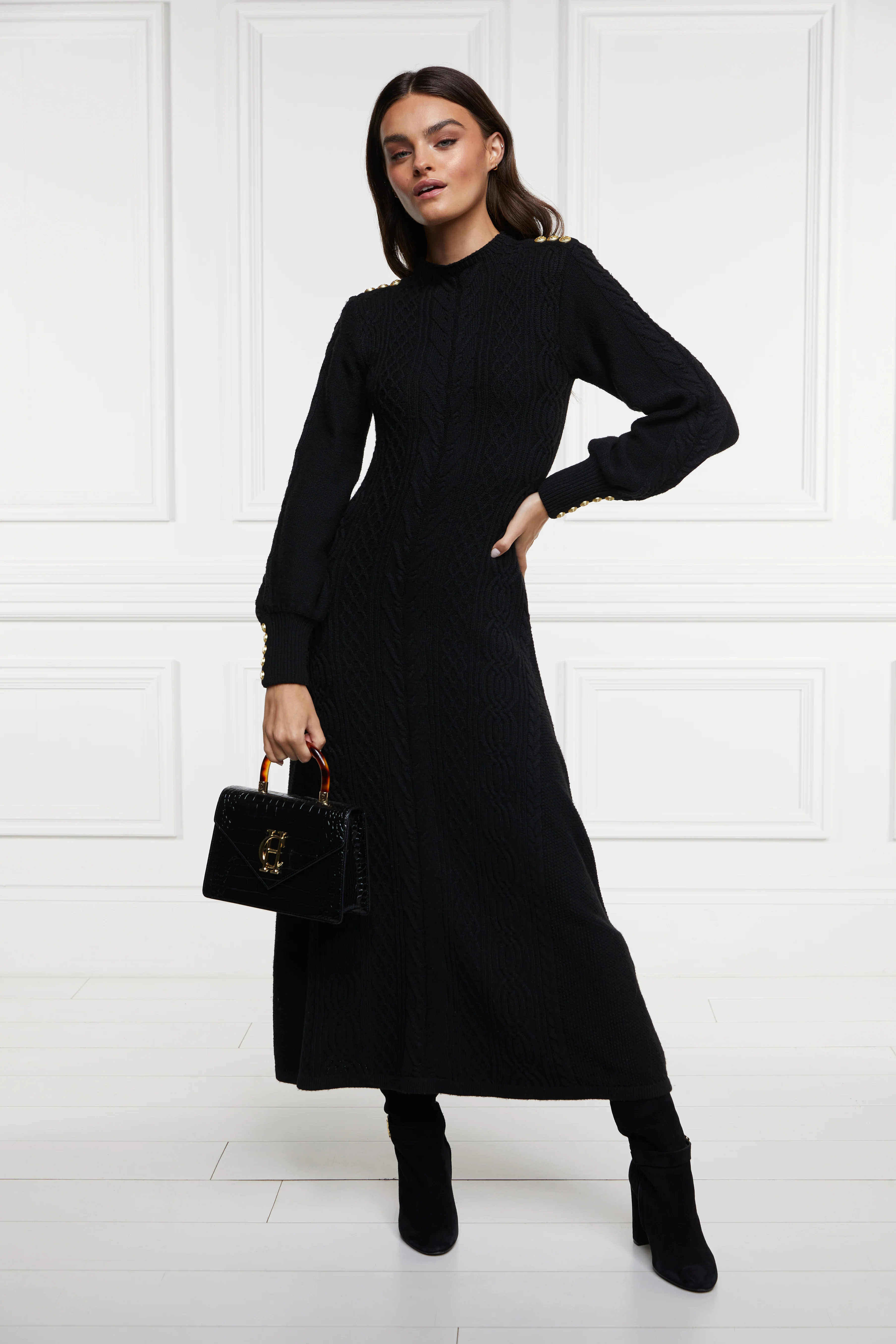 Rachel Maxi Dress (Black) - Image 3