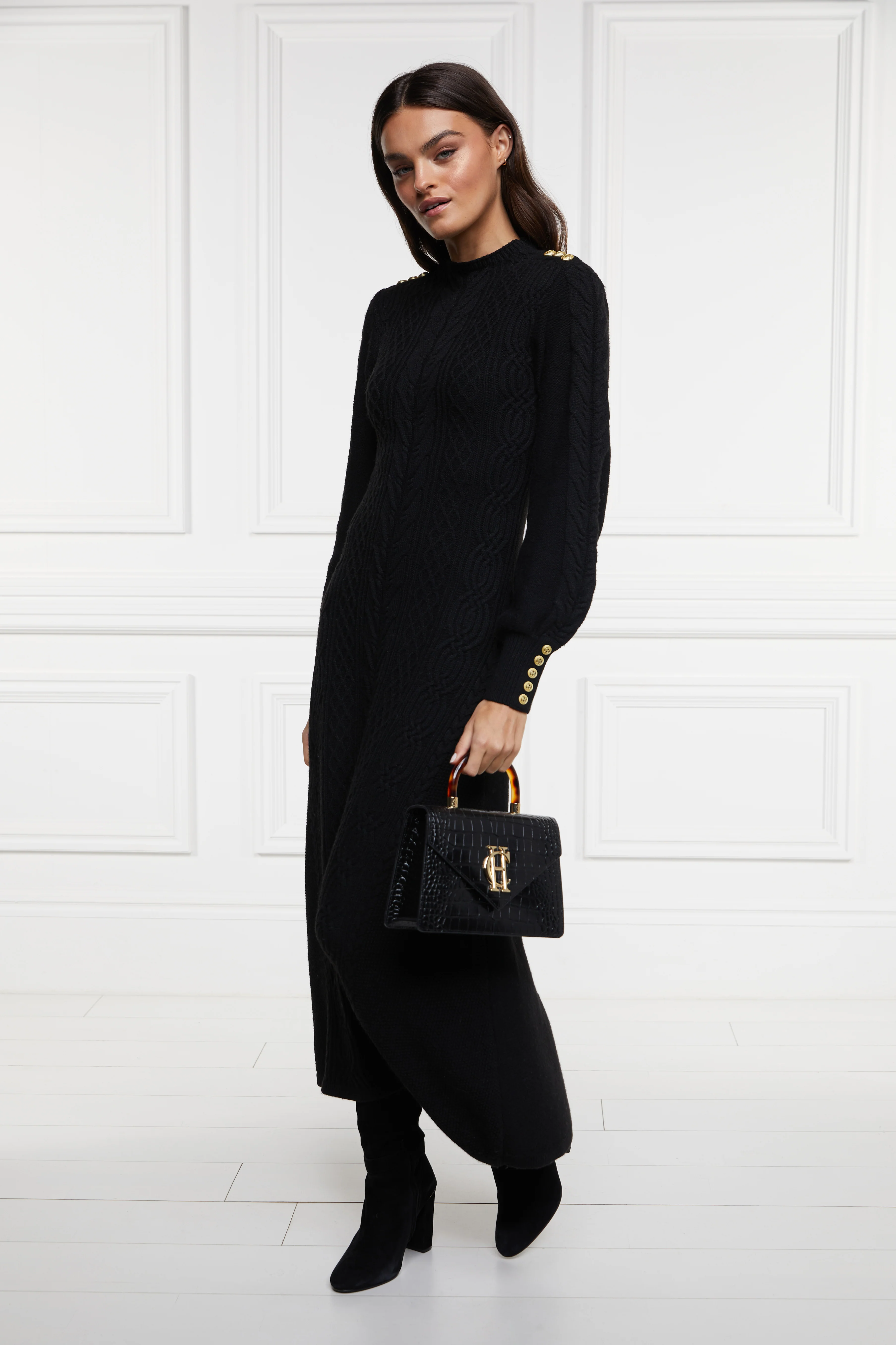 Rachel Maxi Dress (Black) - Image 5