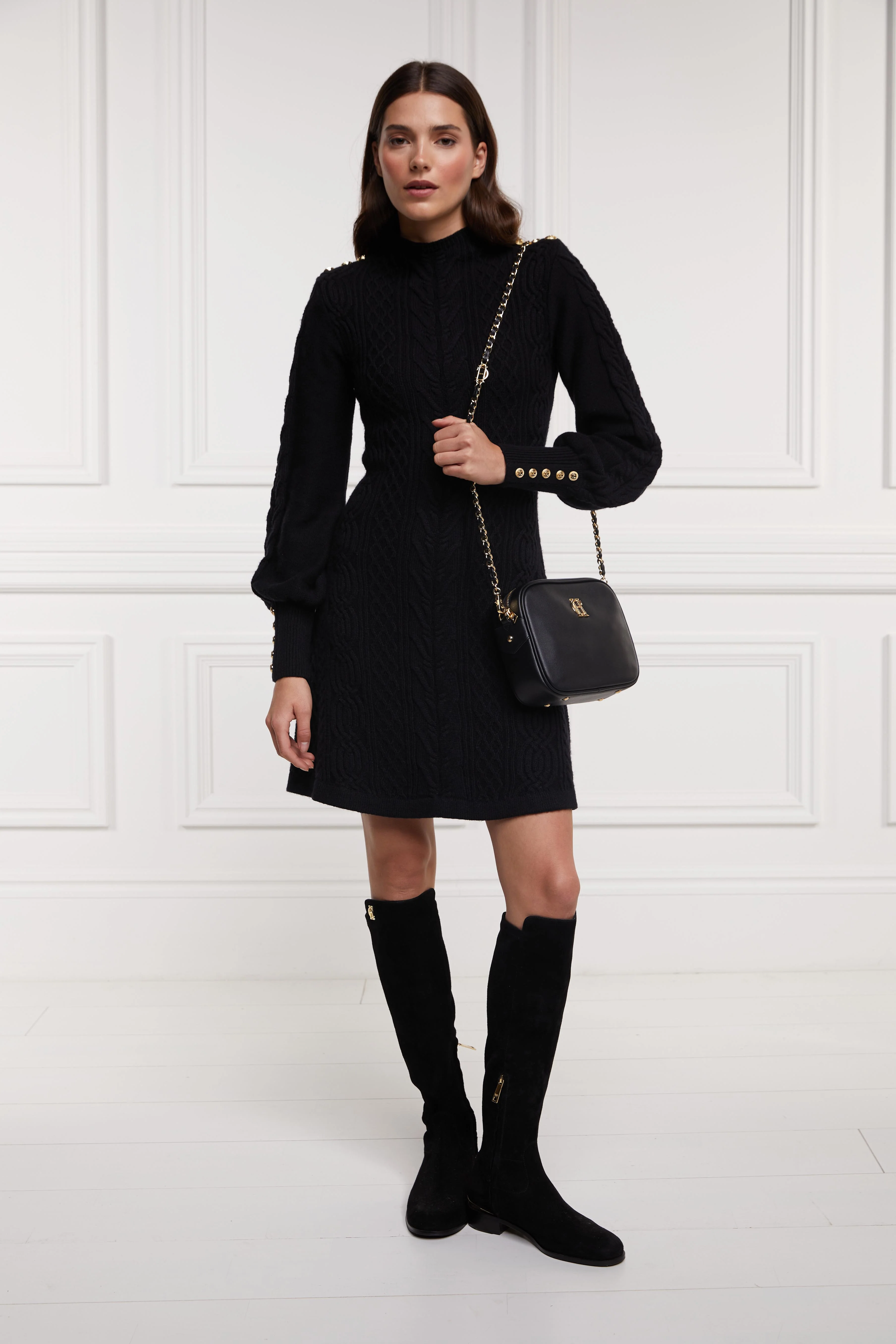 Rachel Mini Dress (Black) - Image 2