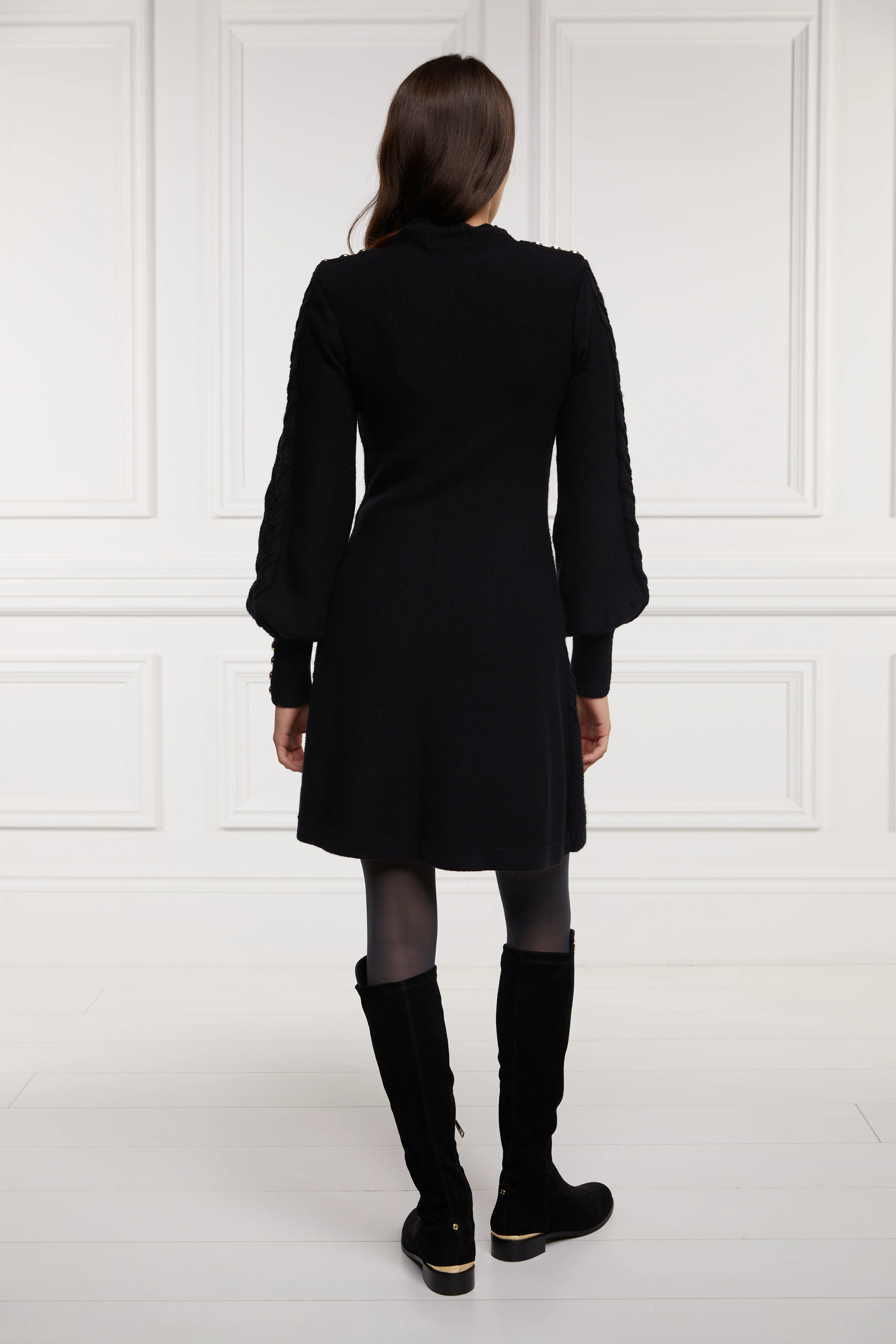 Rachel Mini Dress (Black) - Image 6