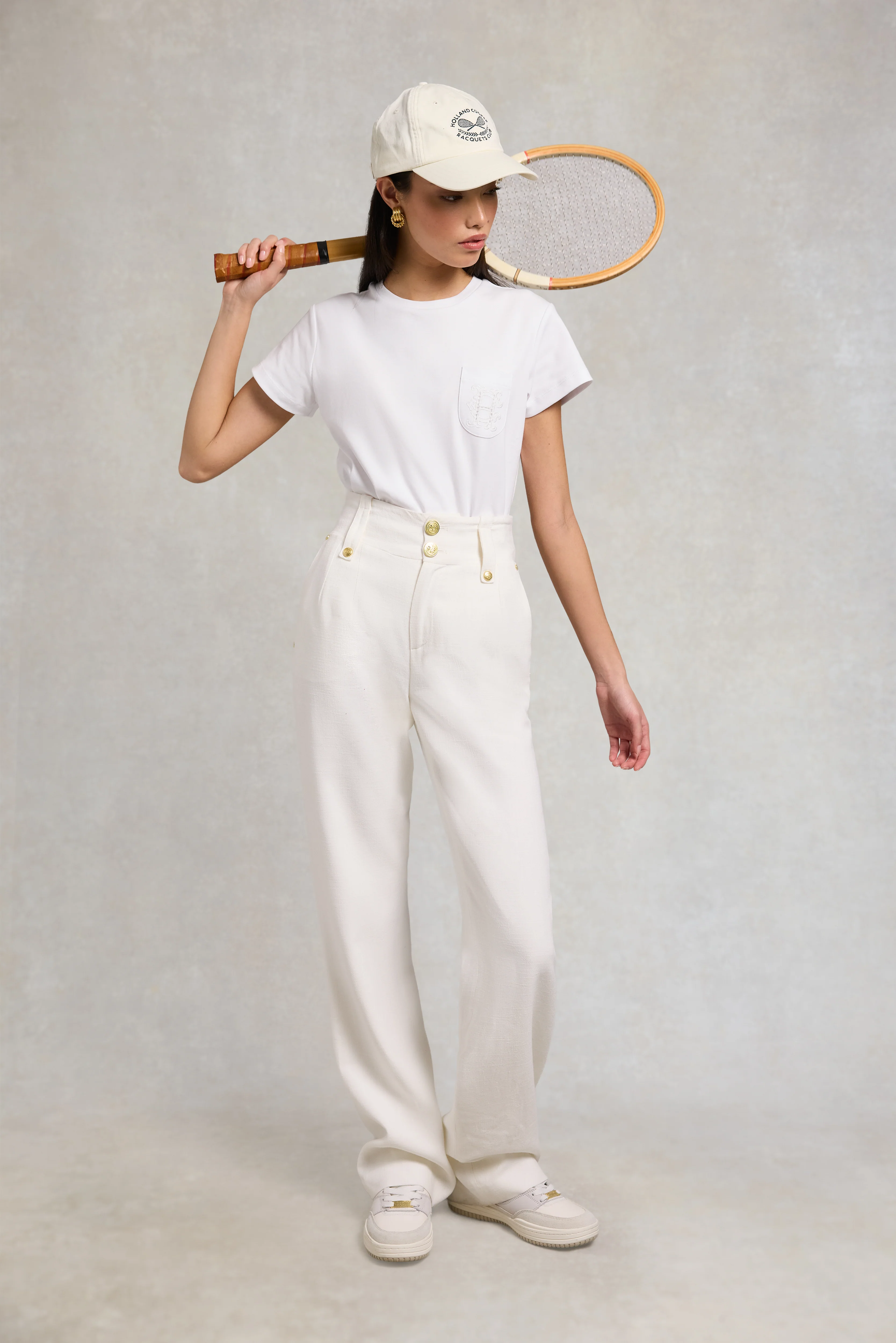 Racquets Cap (Ecru Navy) - Image 4