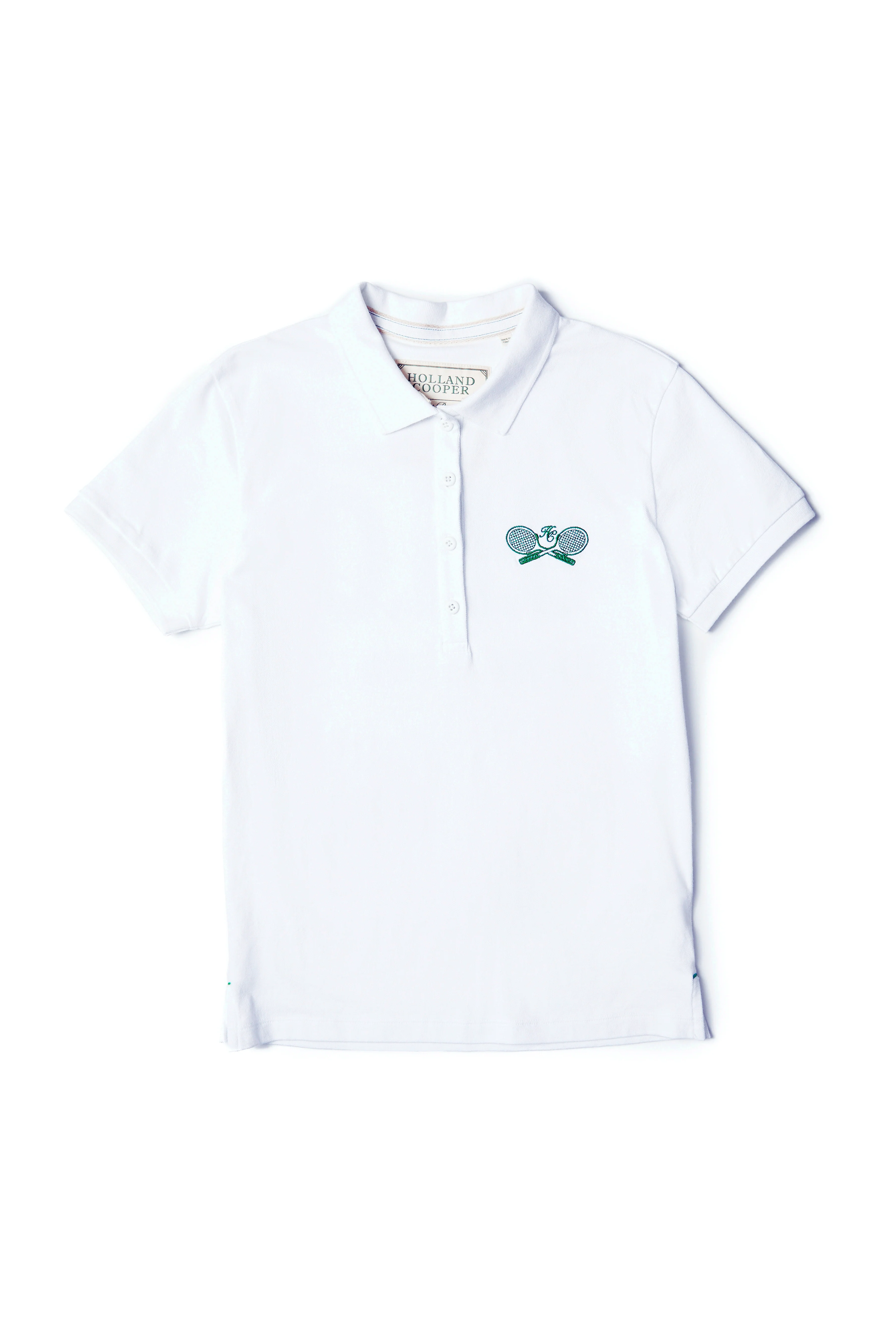 Racquets Polo Shirt (White) - Image 4