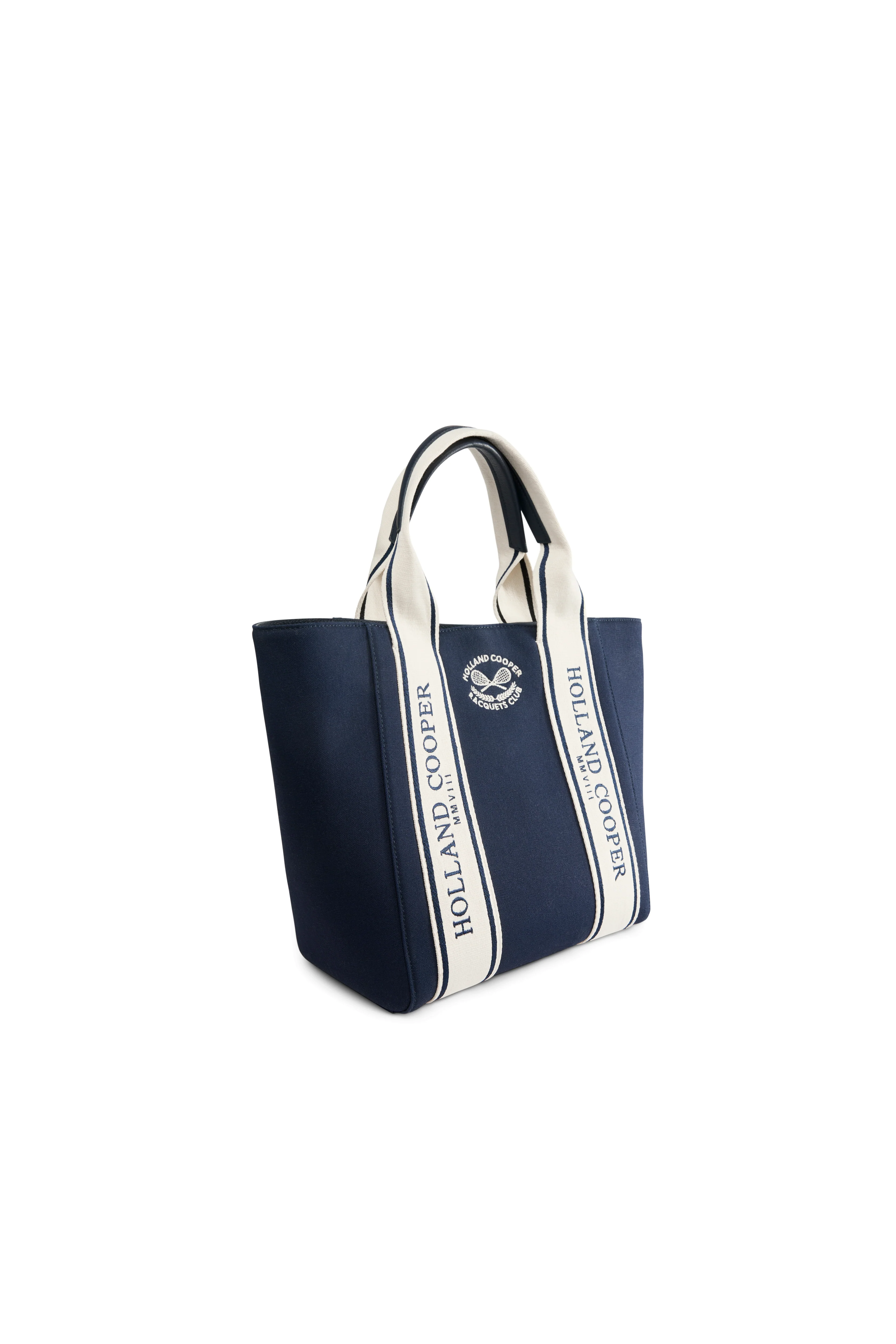 Racquets Tote (Washed Navy Ecru) - Image 7