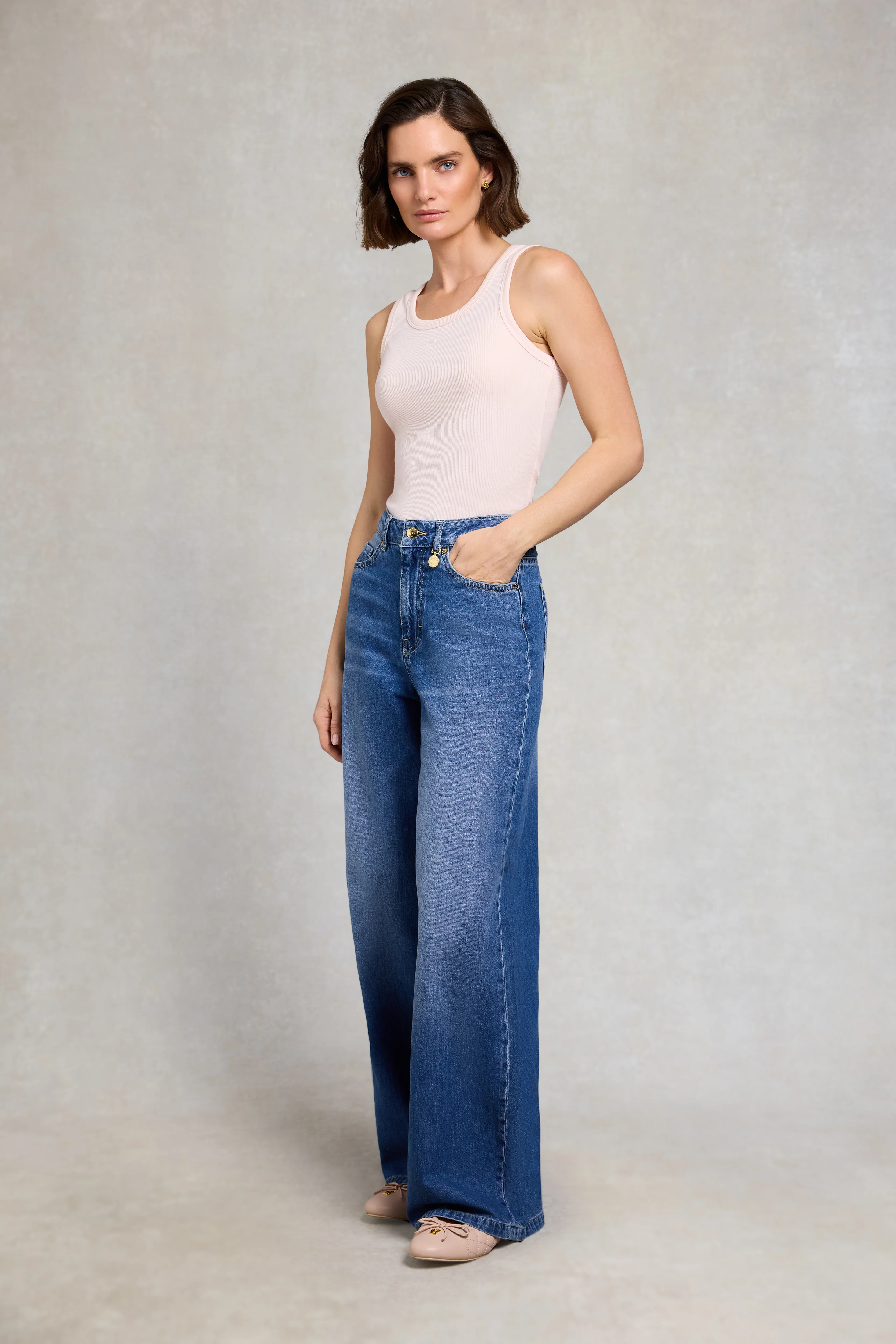 Rebecca Rib Tank (Palest Pink) - Image 4