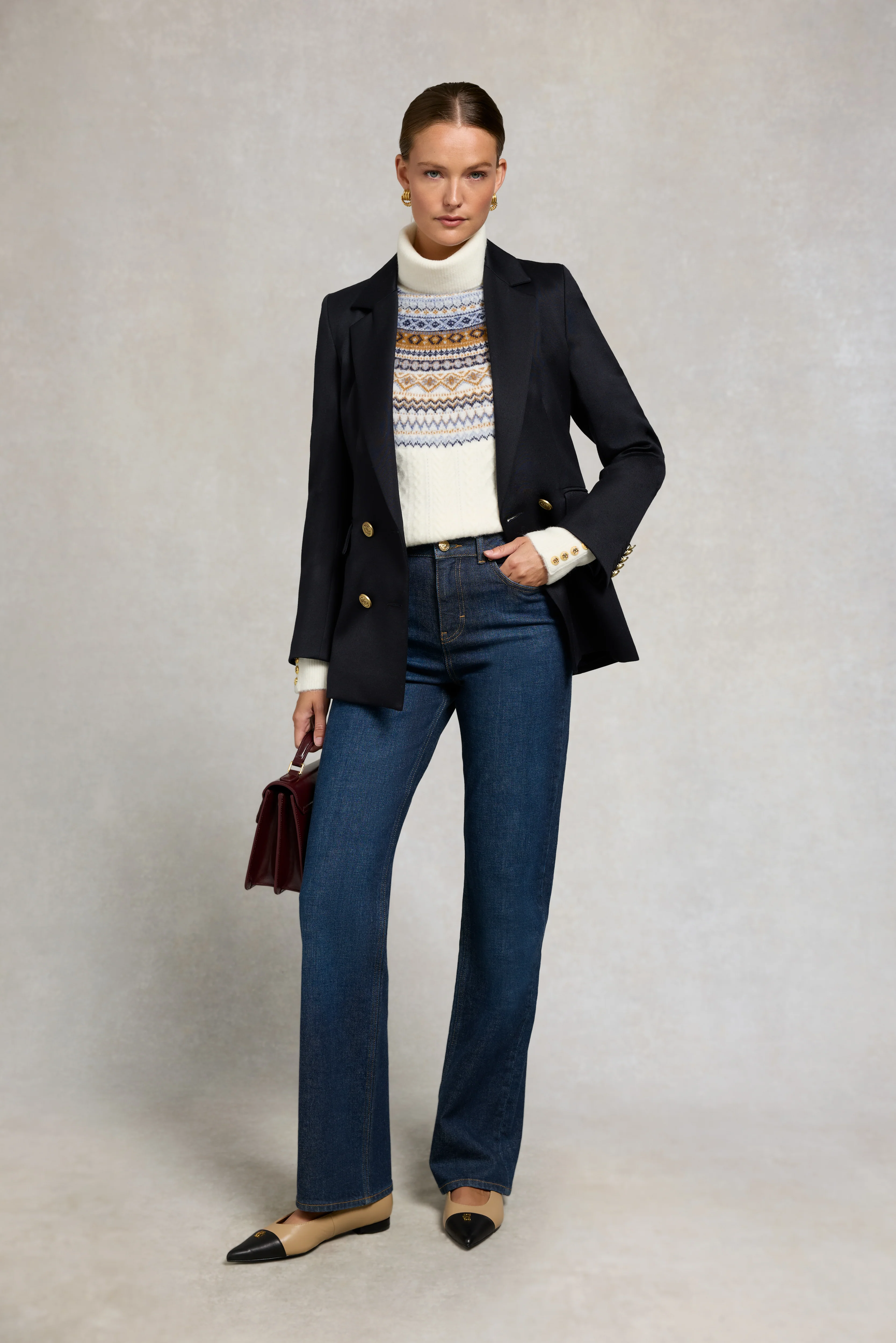 Rebecca Roll Neck Knit (Natural) - Image 3