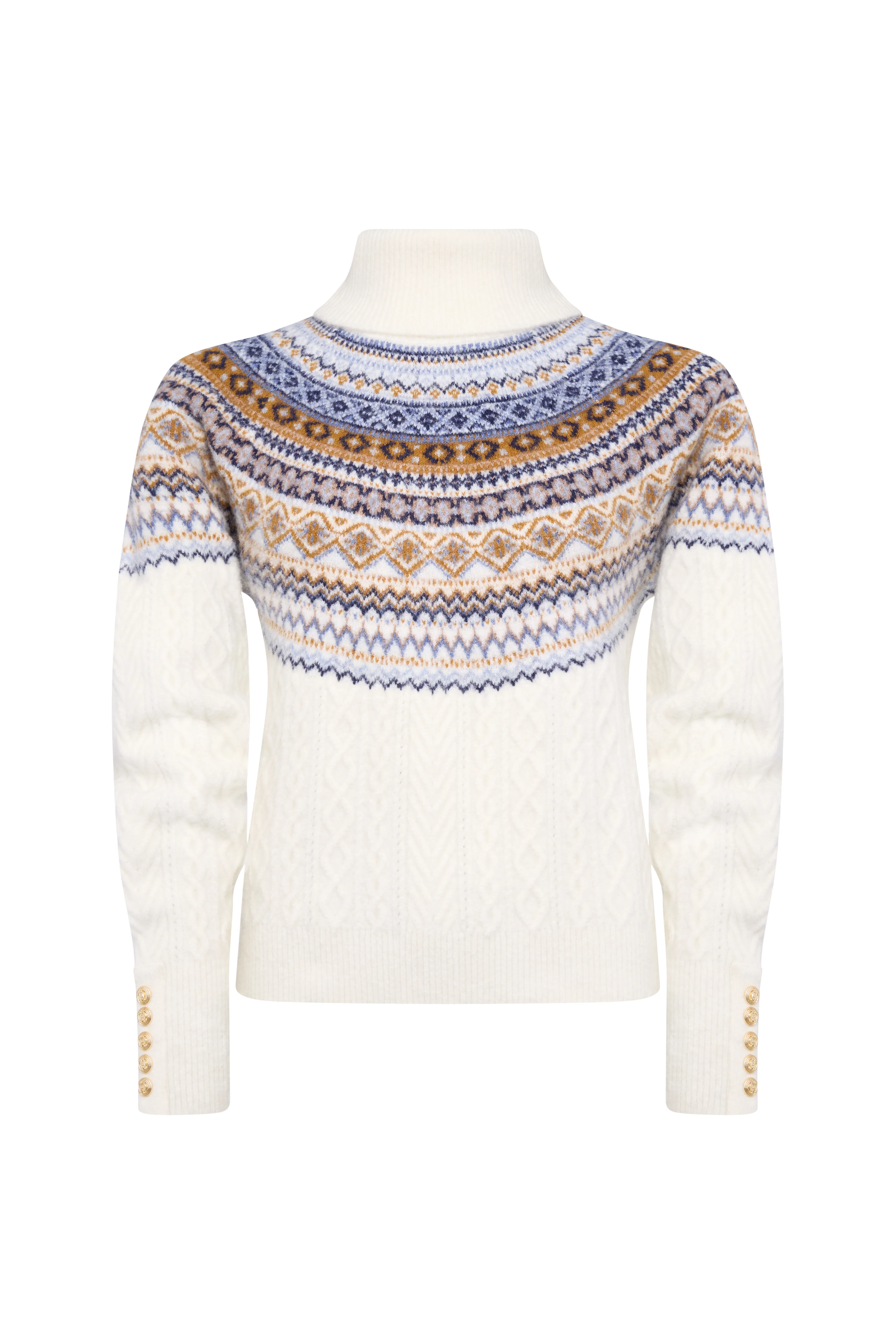 Rebecca Roll Neck Knit (Natural) - Image 4