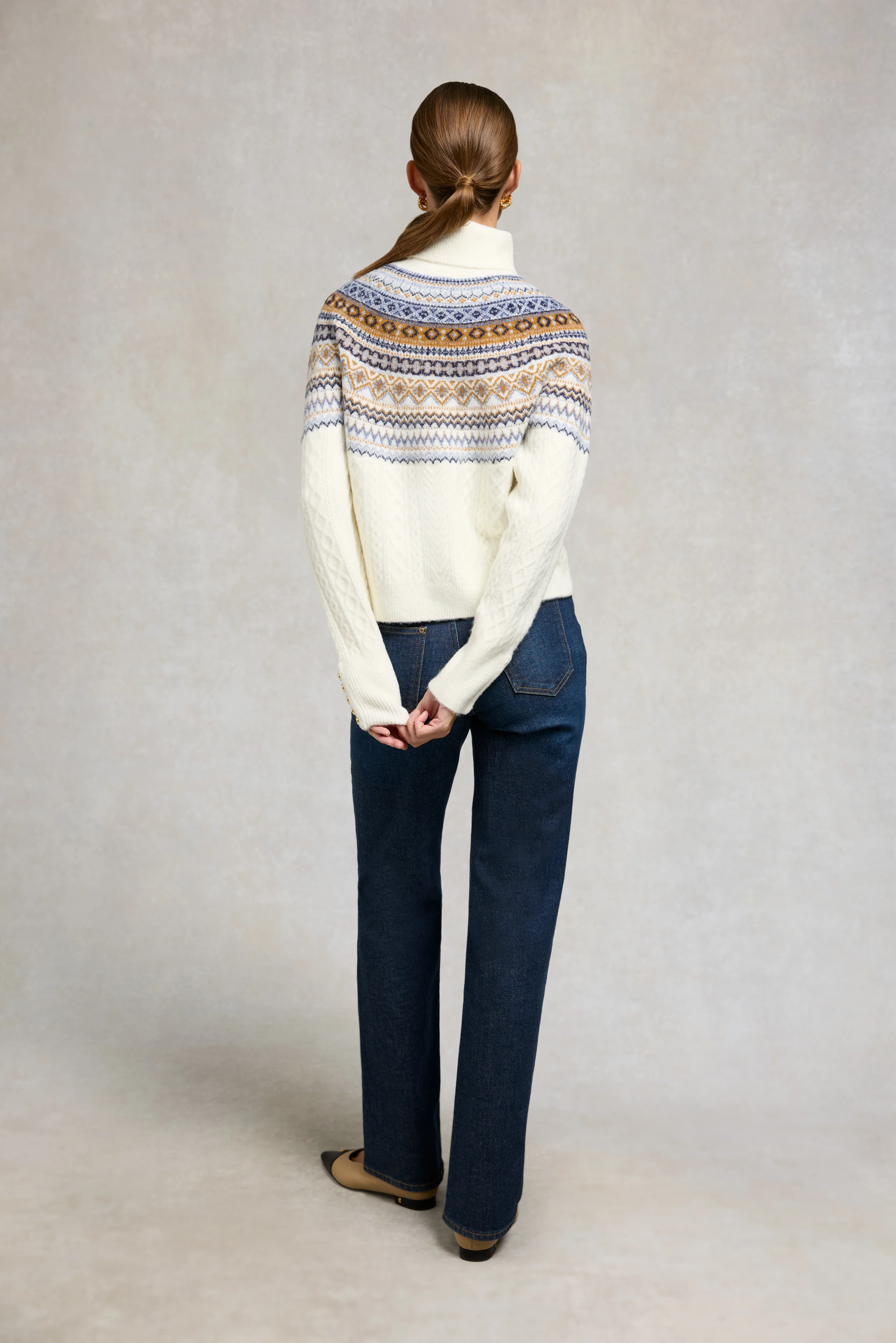 Rebecca Roll Neck Knit (Natural) - Image 5