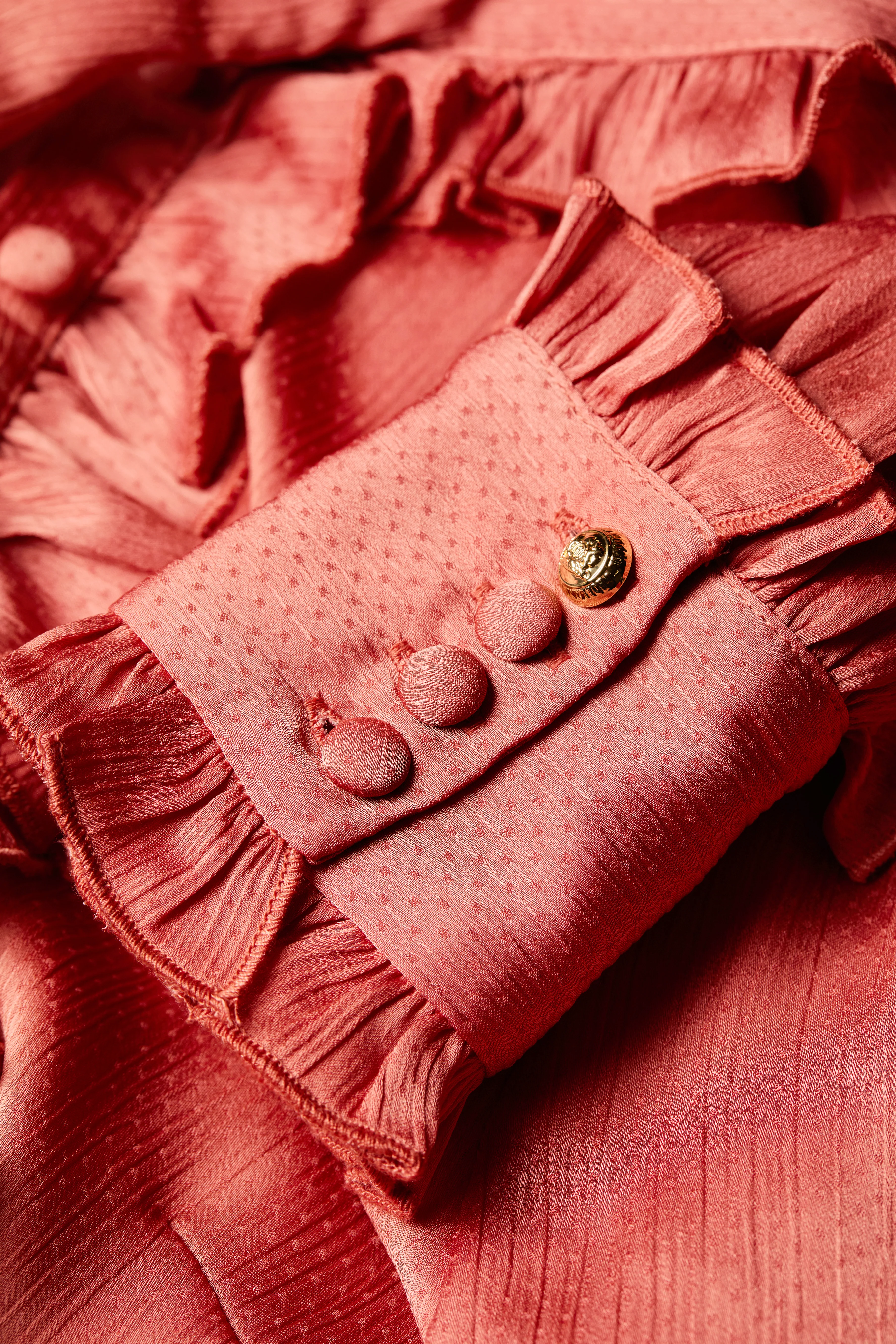 Rebecca Ruffle Blouse (Cinder Rose) - Image 8