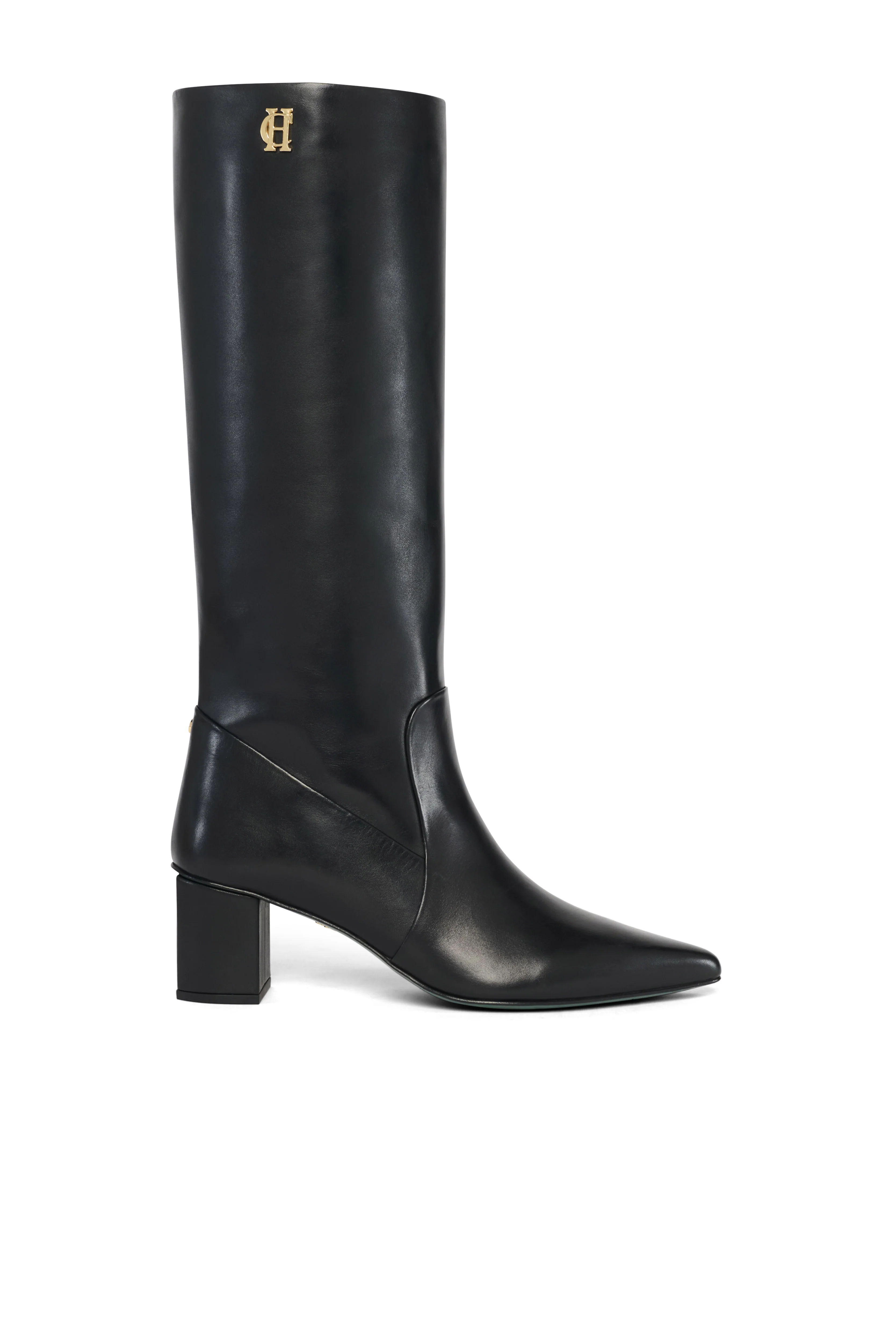 Regency Mid Heel Knee Boot (Black) - Image 2