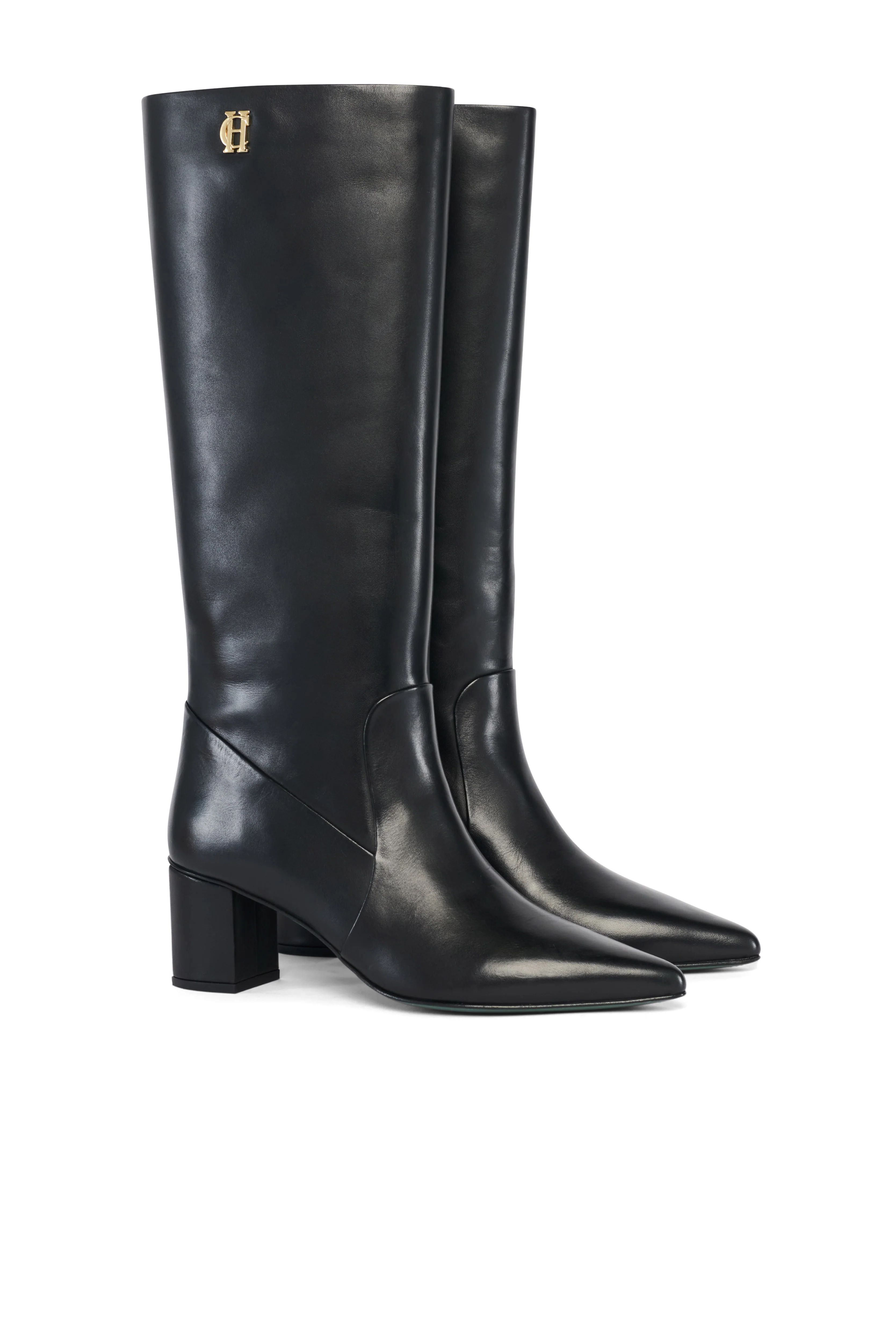 Regency Mid Heel Knee Boot (Black) - Image 3
