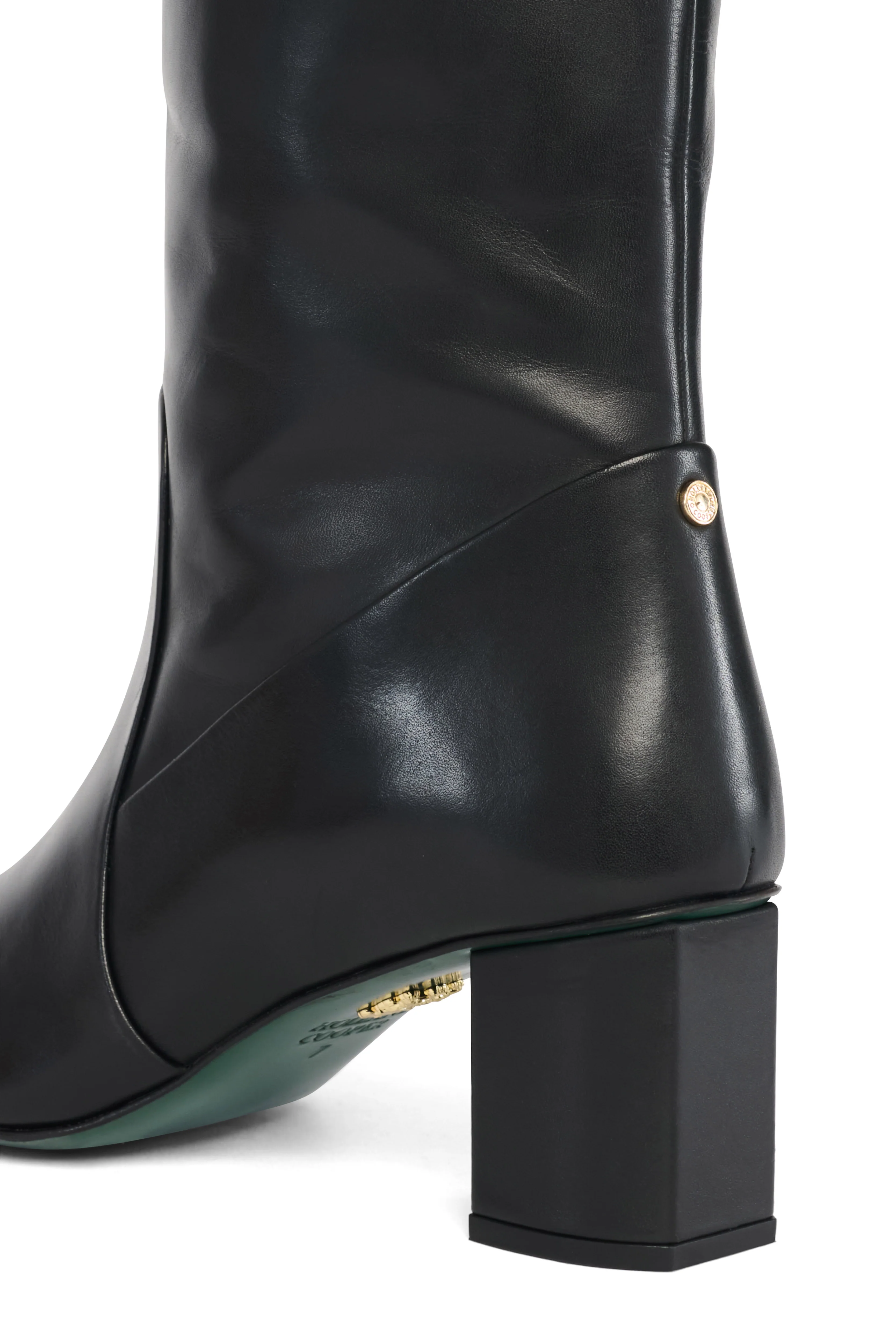 Regency Mid Heel Knee Boot (Black) - Image 5
