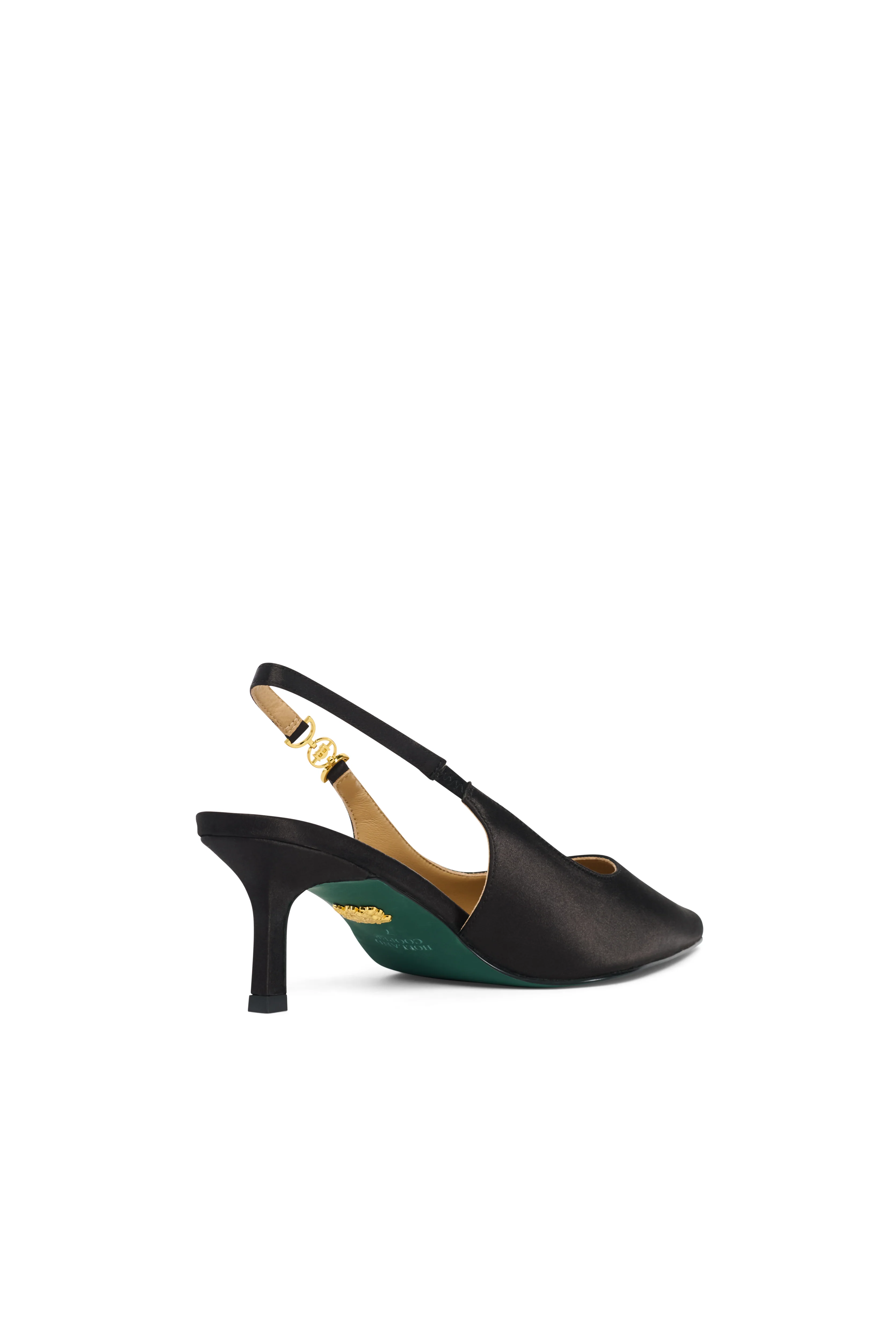 Regency Satin Kitten Heel (Black Satin) - Image 5