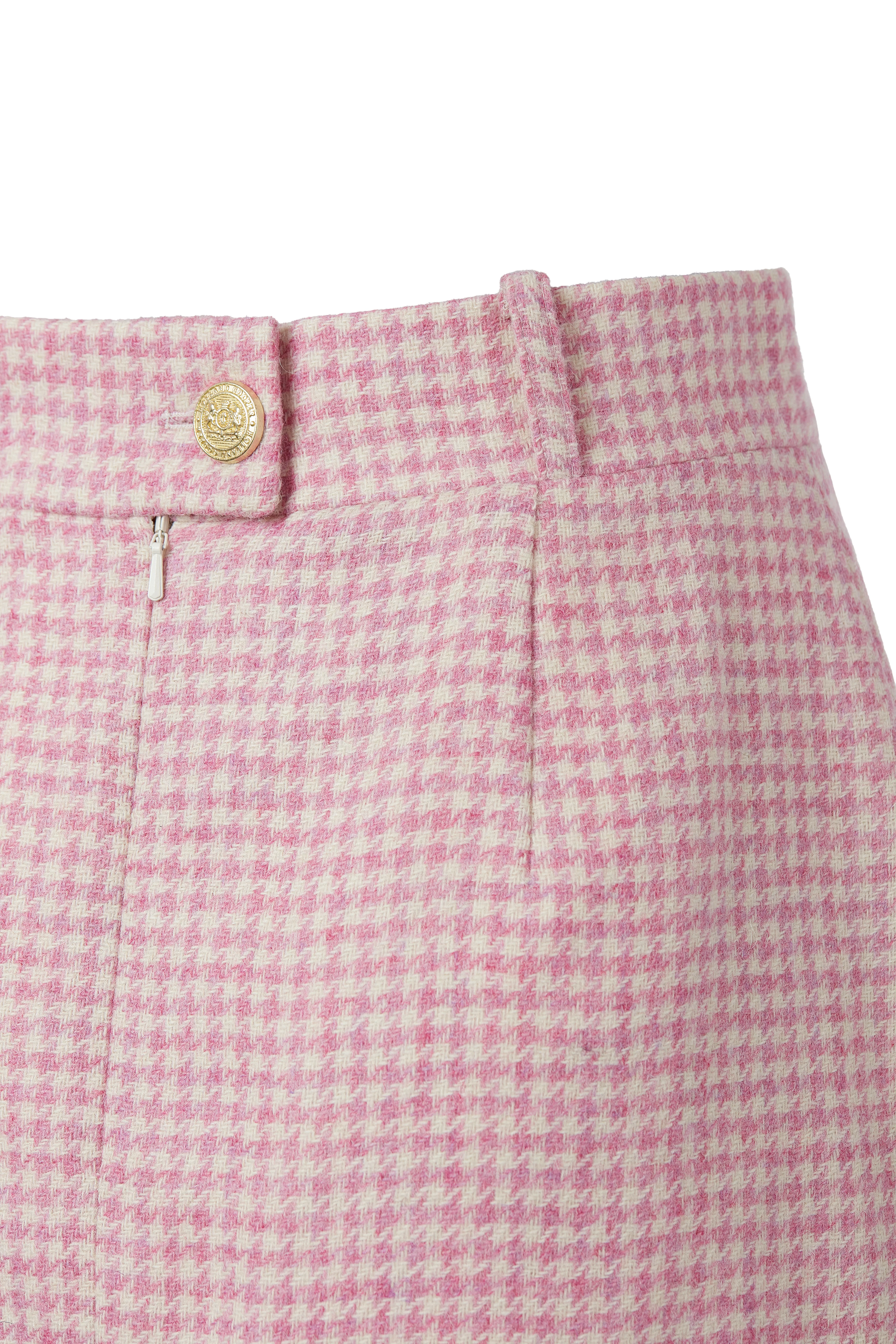 Regency Skirt (Light Pink Puppytooth) - Image 8