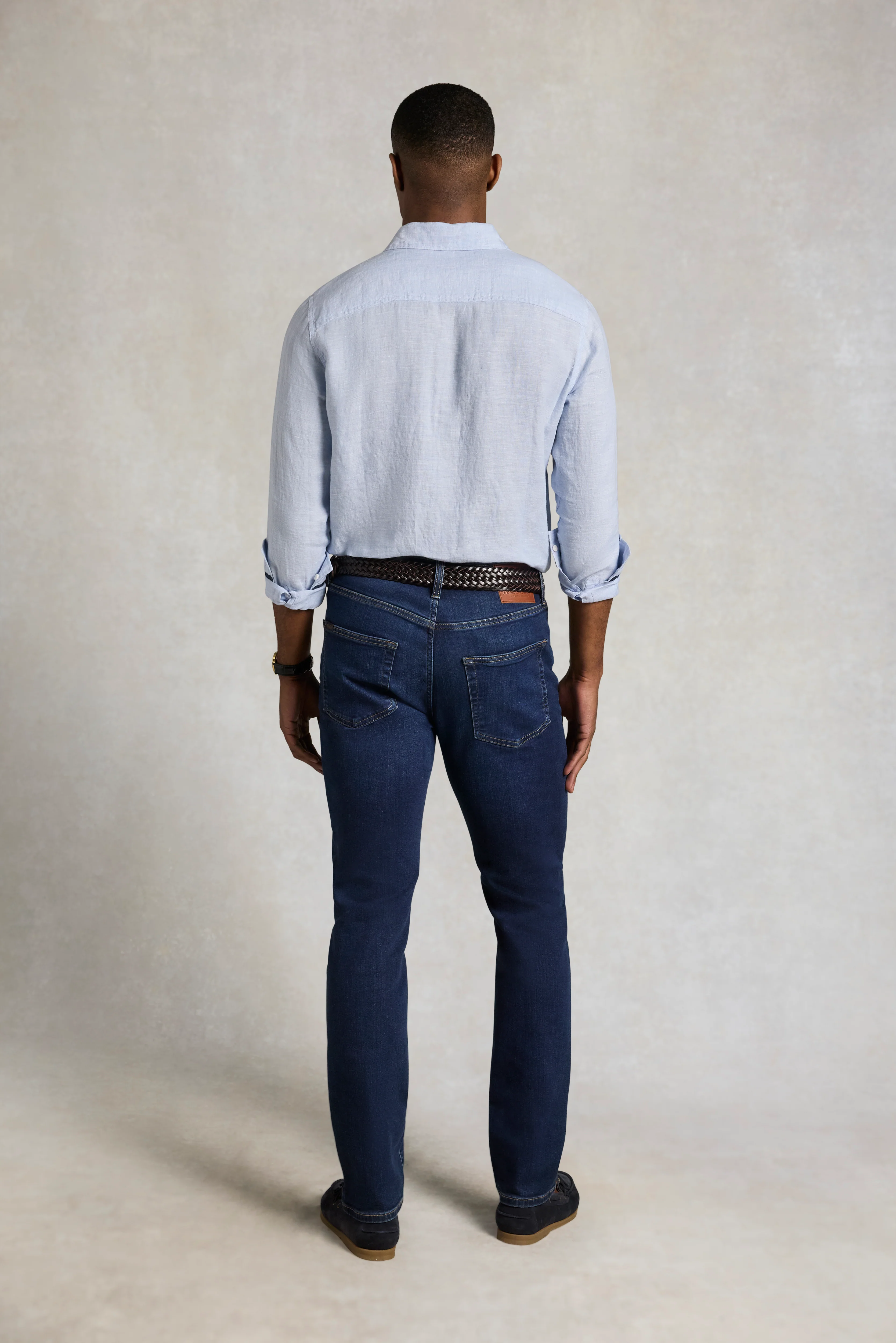 Men's Regular Fit Linen Shirt (Sky Blue) - Image 4