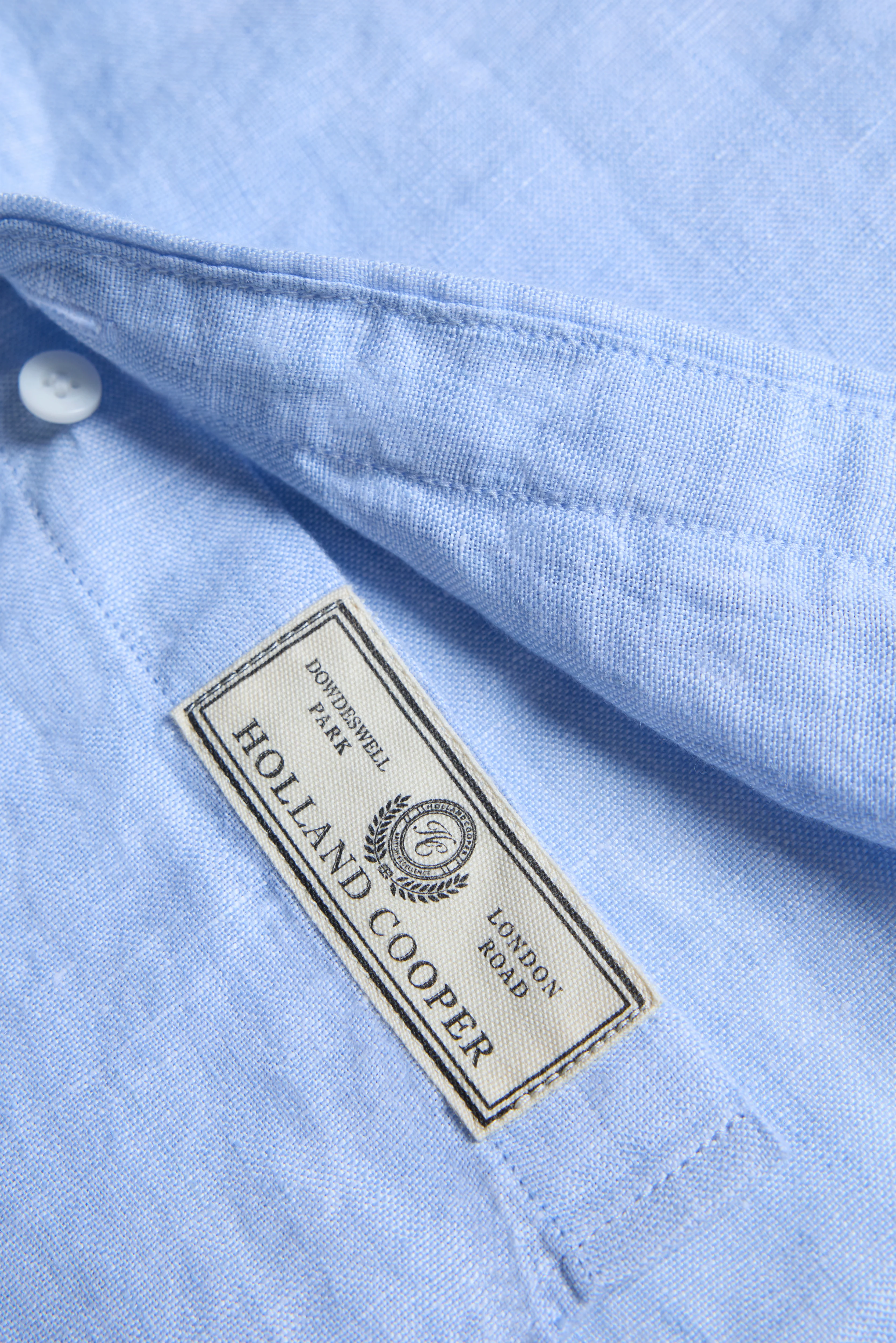 Men's Regular Fit Linen Shirt (Sky Blue) - Image 6